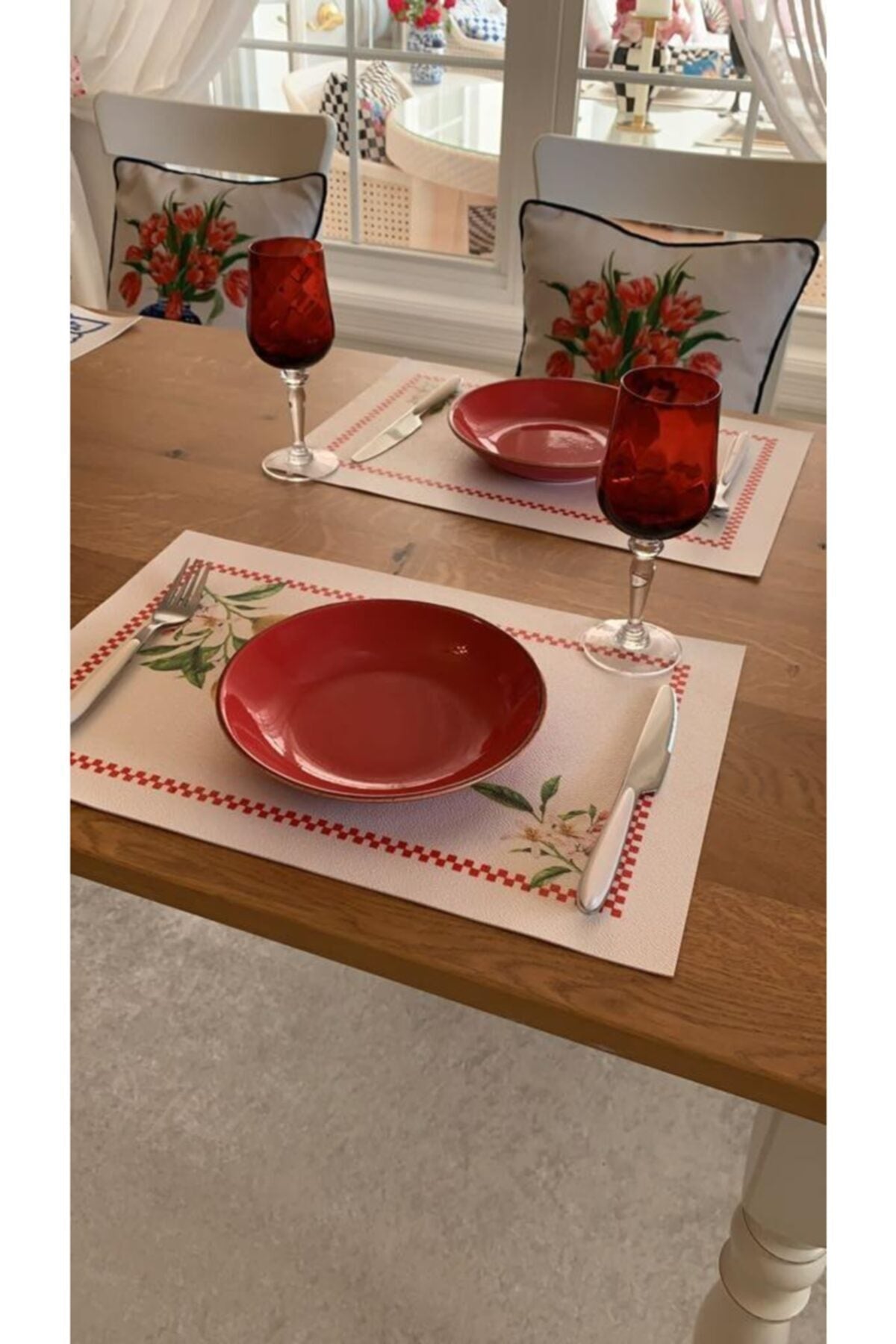 6'lı Limon Motif Amerikan Servis Takımı