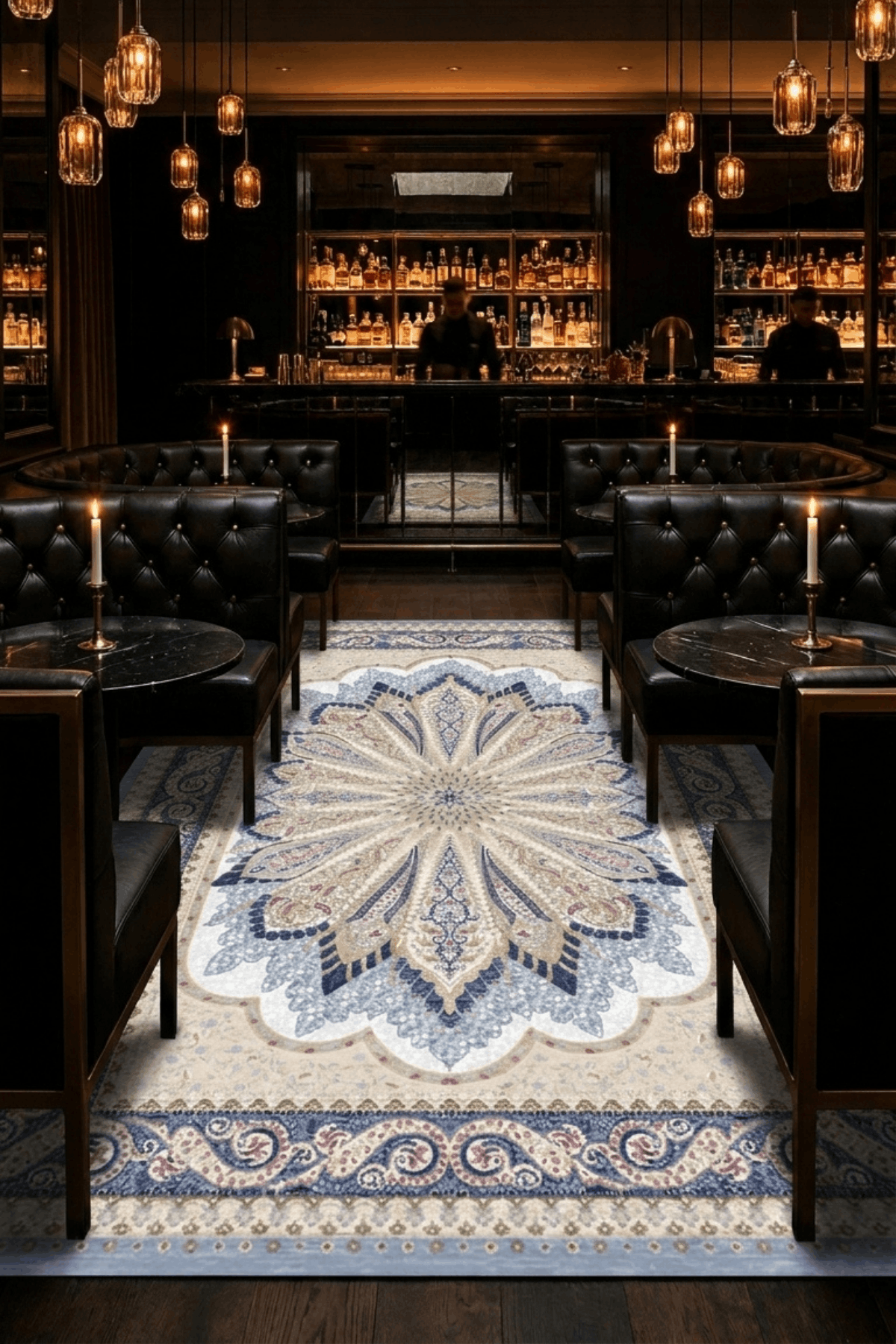 Washable Printed Luvinda Rug - Grand Star Medallion