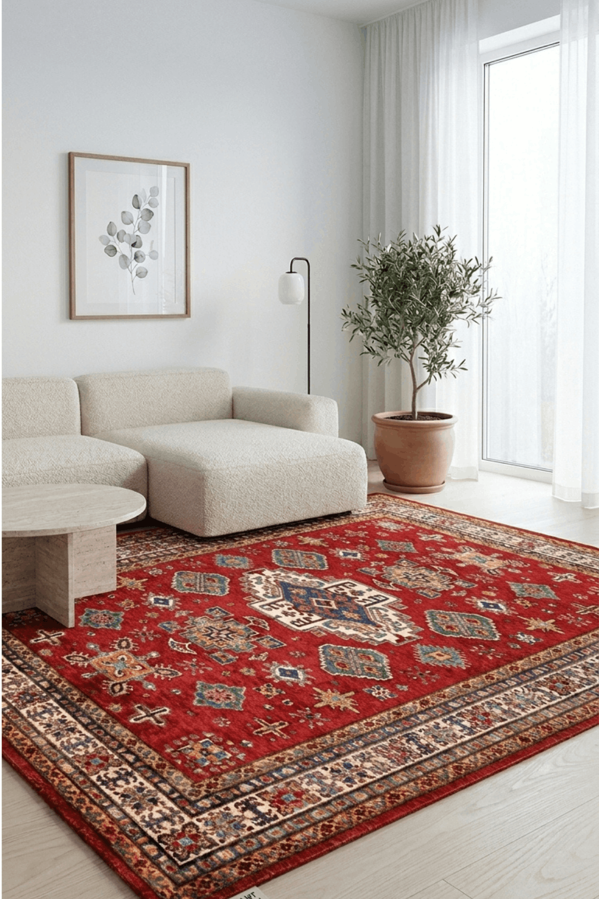 Washable Printed Owens Rug - Tribal Medallion Style