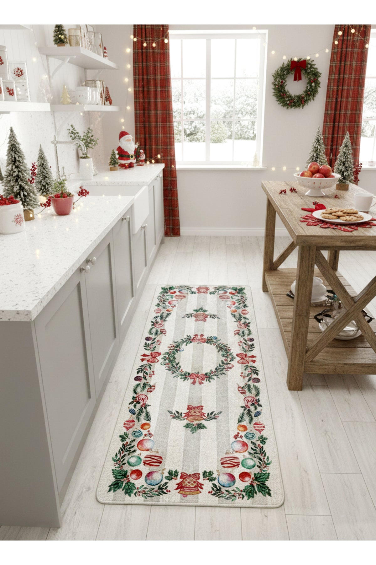 Stone Color - New Year Concept Holiday Kitchen Entryway Rug
