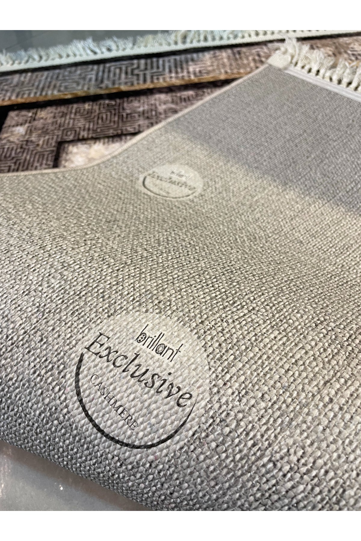 80X120 Vintage Distressed Look Non-Slip Backed Brown Bathroom Rug