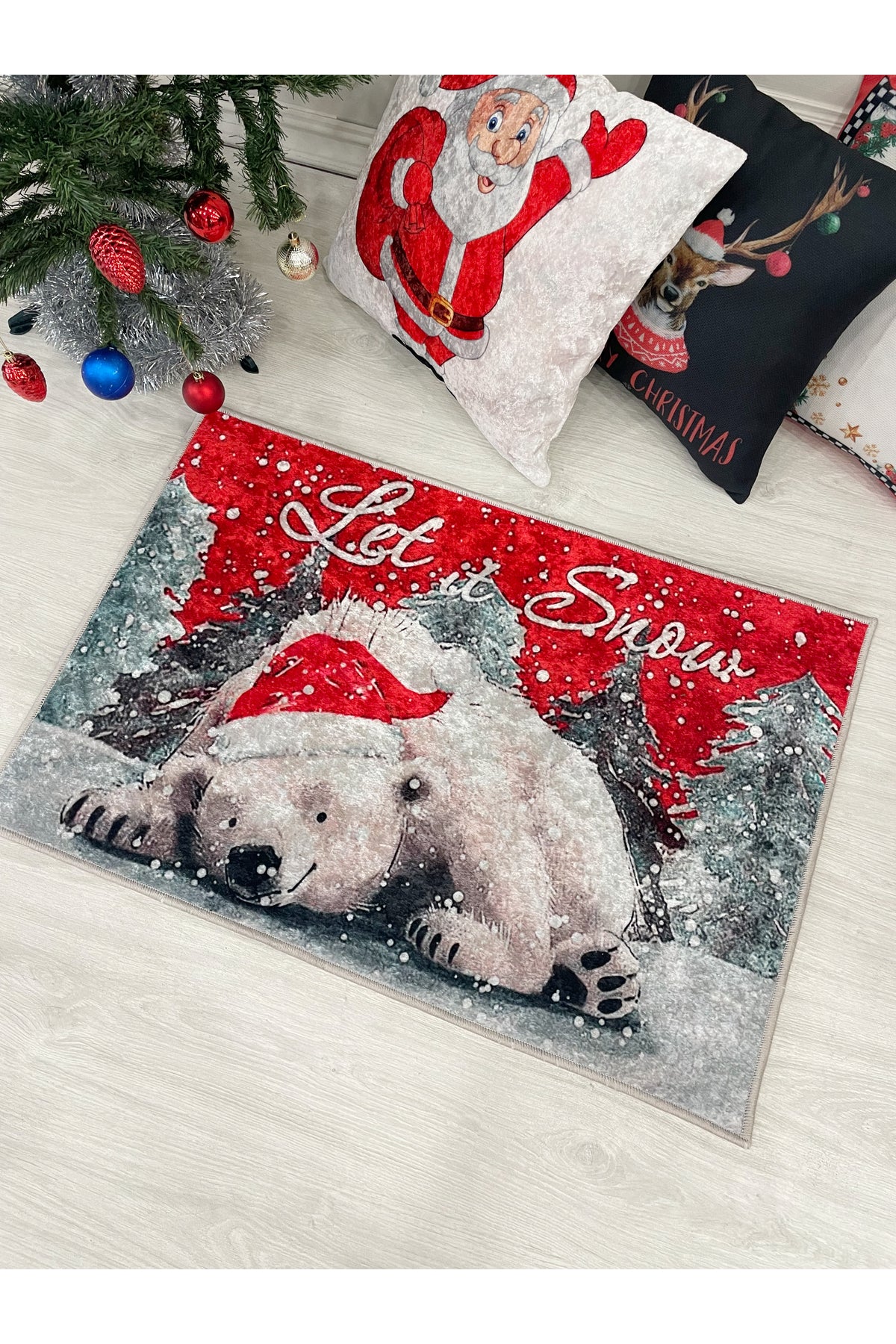Christmas Cute Bear Doormat - Size 60x90