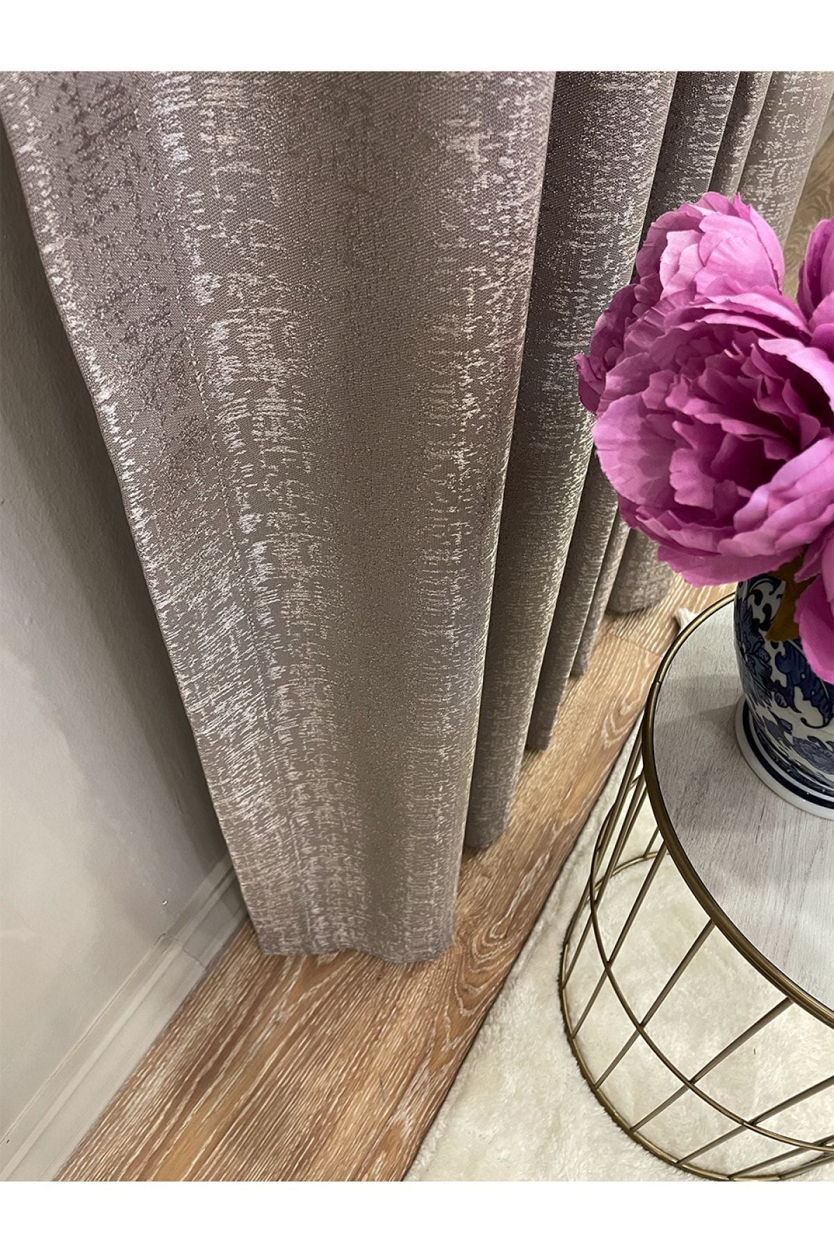 Dark Green - Jacquard Self-Patterned 1/2.5 Pleated Blackout Curtain