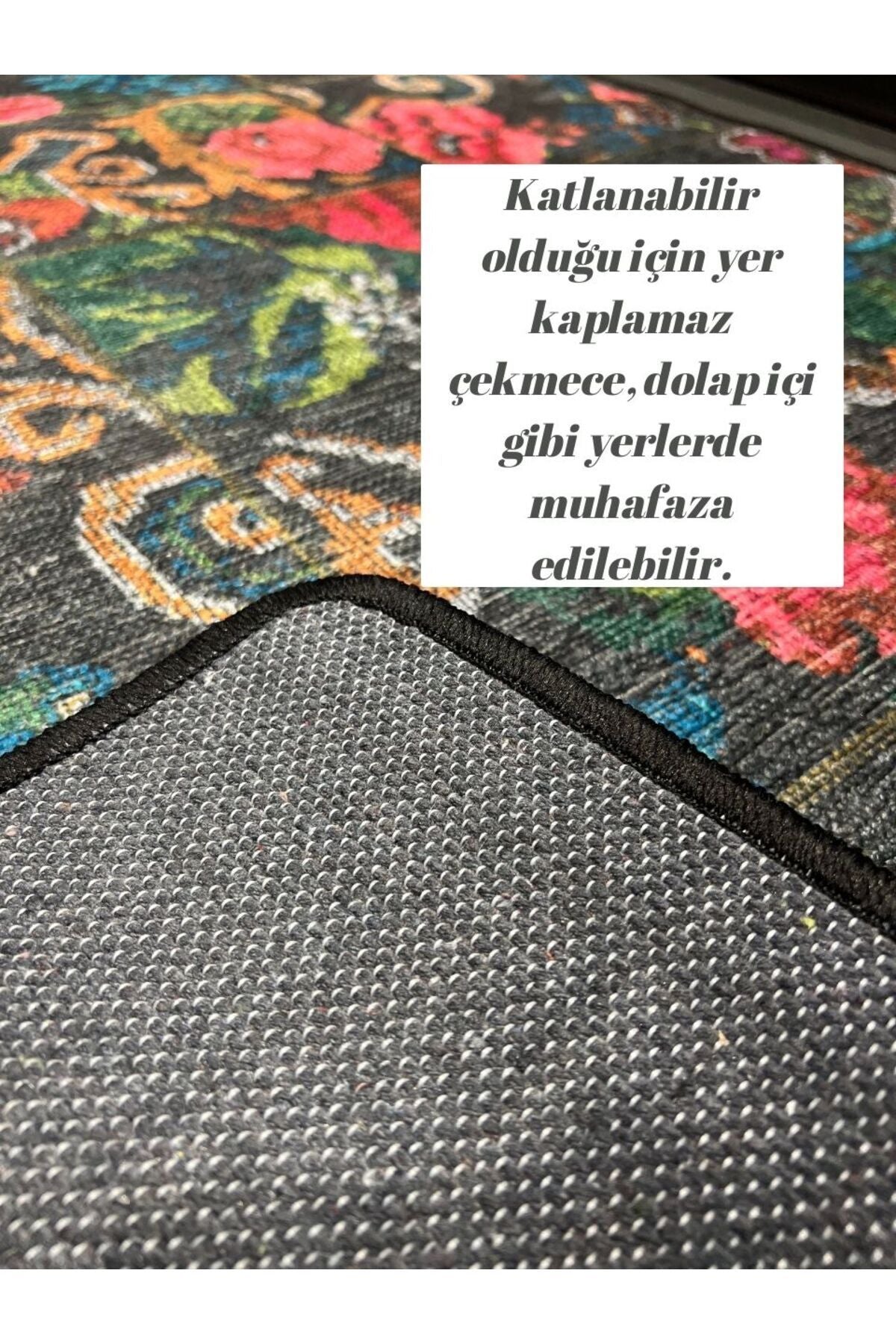 Patchwork Patterned Runner Kitchen Rug, Woven Base Rug