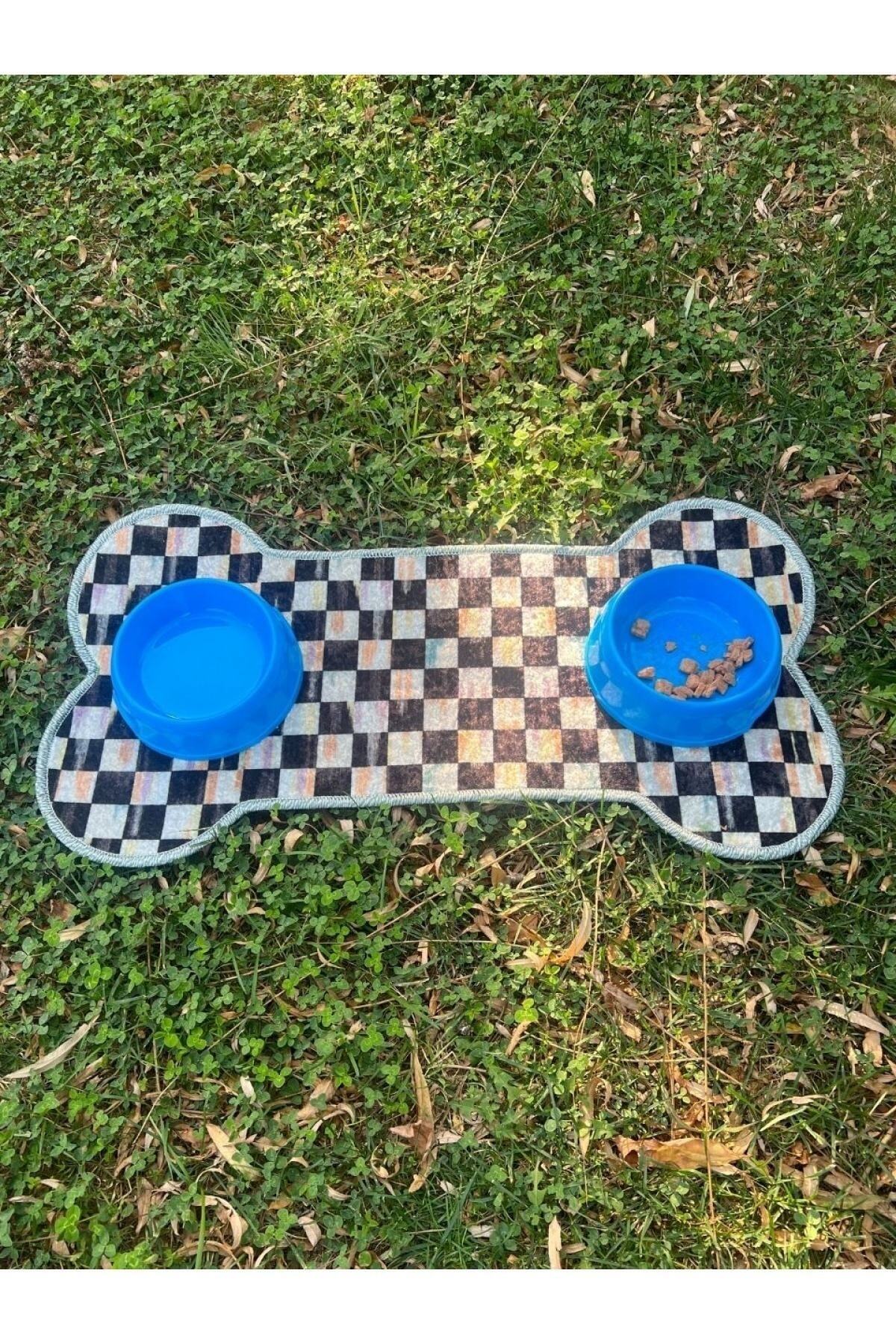 Pet Food Mat - (70 x 36) Blue