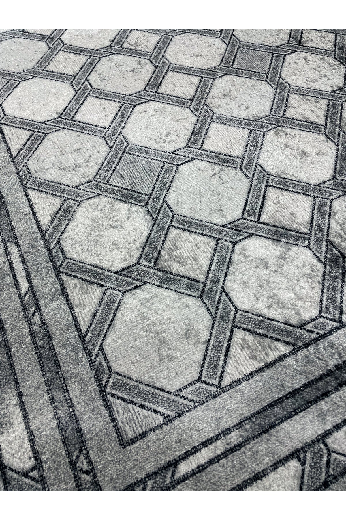 Brown Mink Embossed Look Latex Leather Base Rug