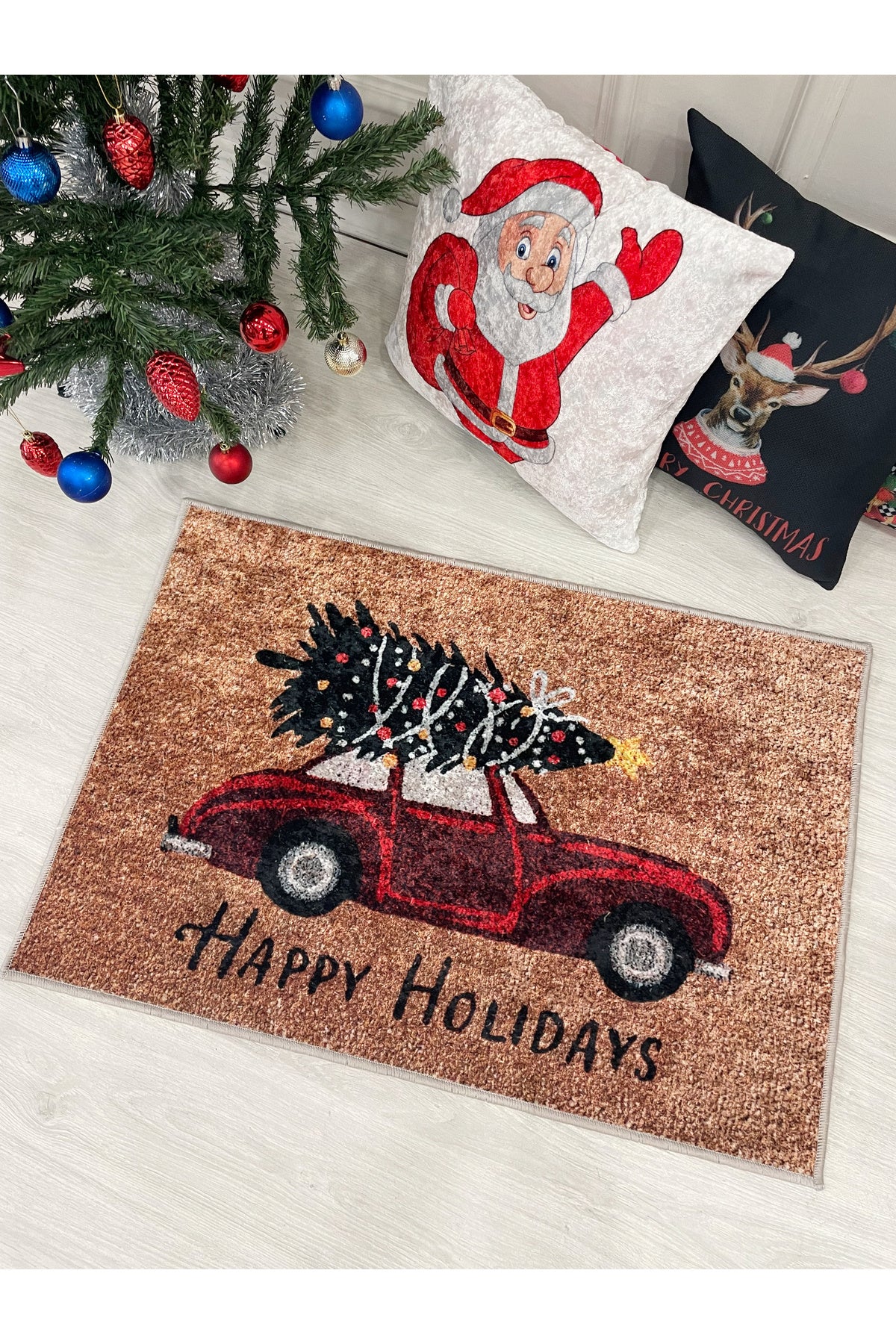Happy Holidays Christmas Doormat 60x90 Size 60x90