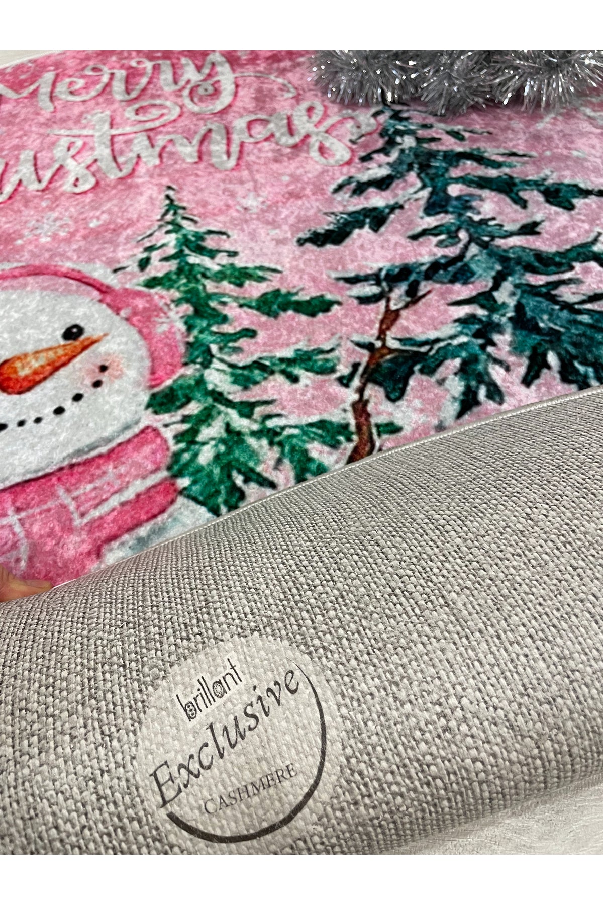 Christmas-Themed Snowman Tree Skirt Rug