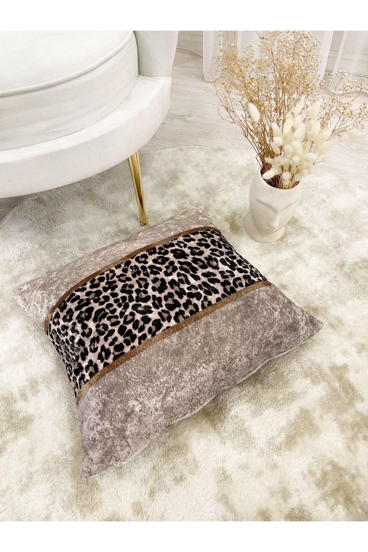 Leopard Pattern Velvet Cushion Cover - 45x45