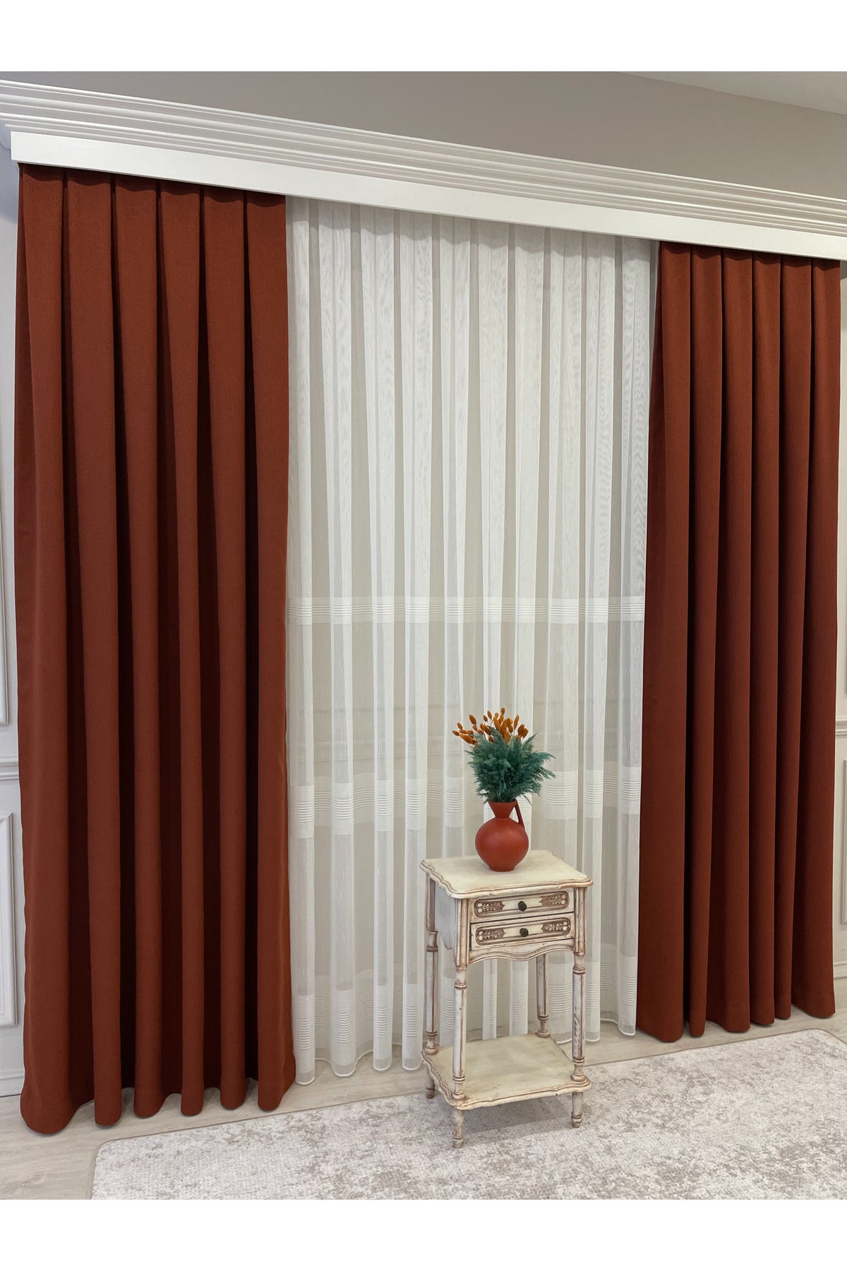 Modern Shantung 3-Row Banded 1/2.5 Pleat - Ecru Sheer Curtain