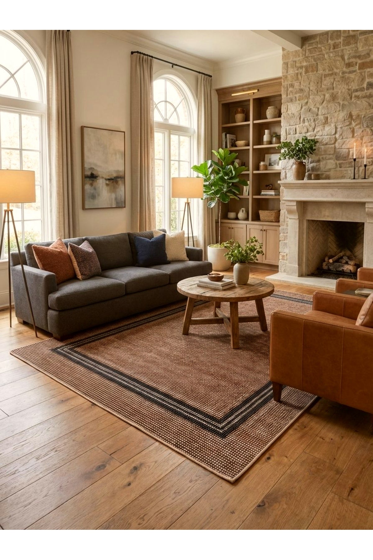 Sisal Wicker-Look Latex Base Runner Hallway Rug