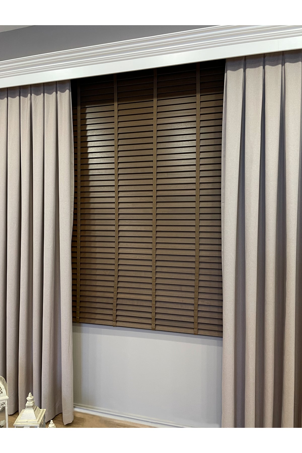 Brown 100% Original Wood Venetian Blind 50mm for Office, Modern and All Spaces