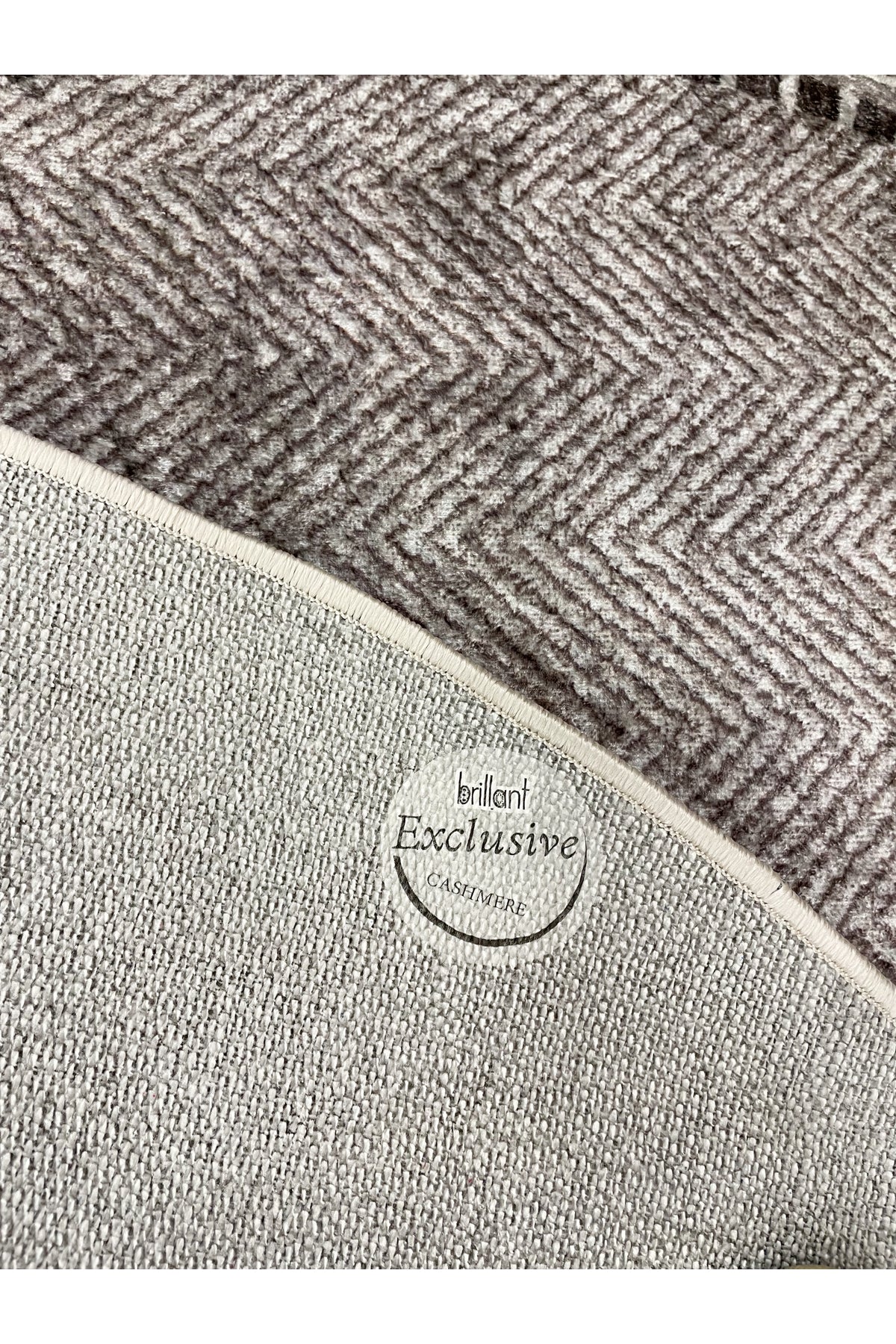 GRAY-BLACK Jute Sisal Look Non-Slip Base Runner Rug