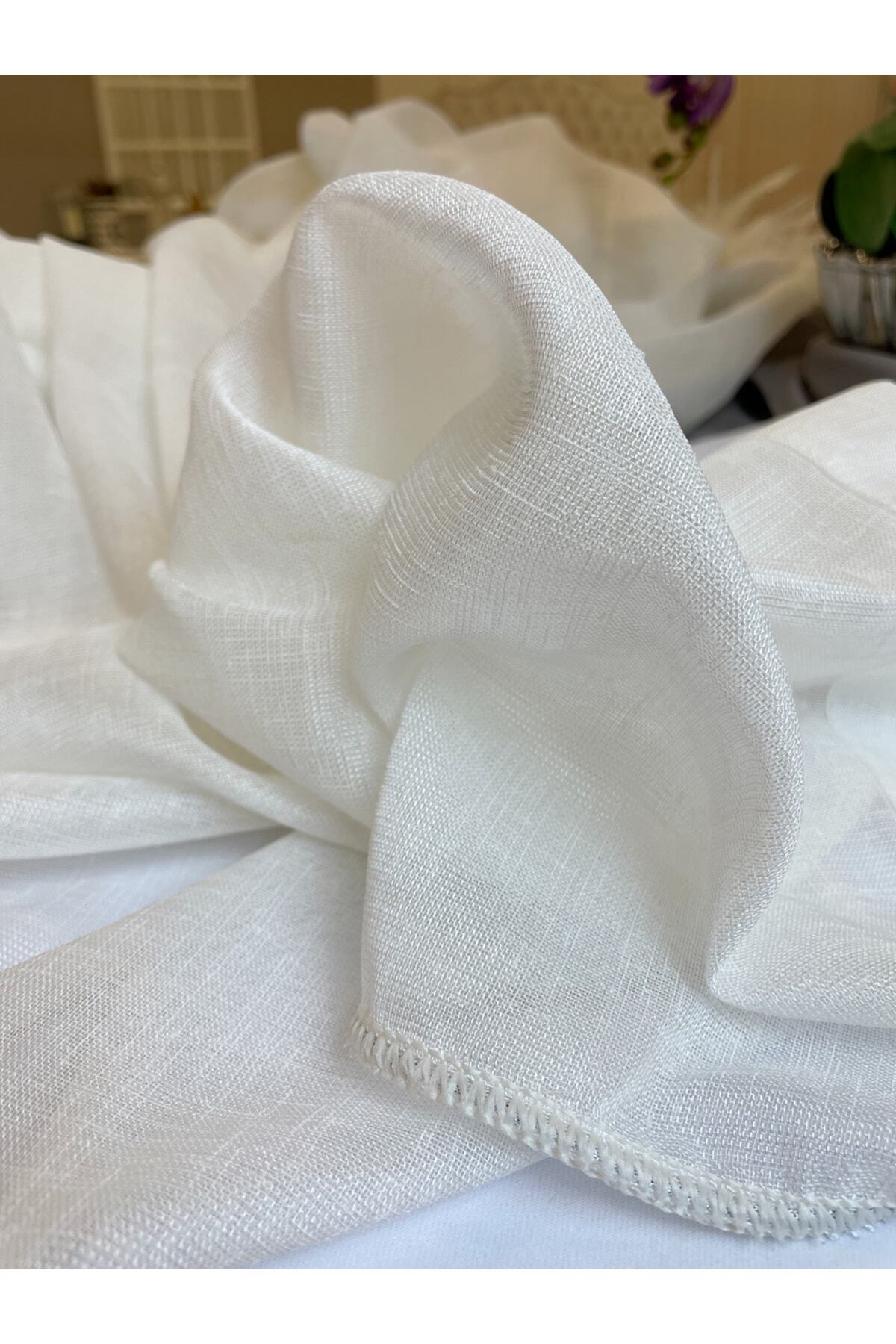 Natural Linen Sheer Curtain 1/2.50 Pleat - Ecru