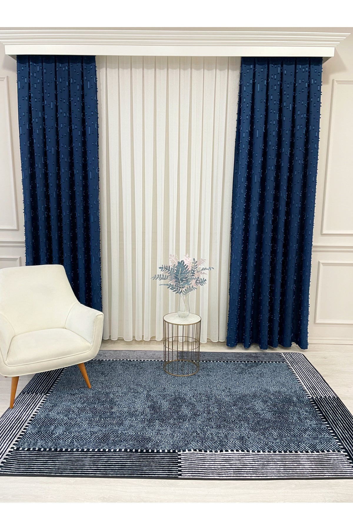 GRAY-BLACK Jute Sisal Look Non-Slip Base Runner Rug