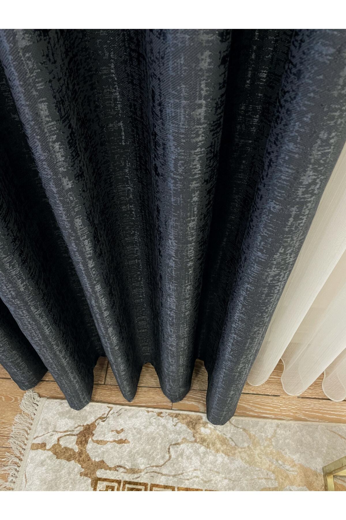 Dark Green - Jacquard Self-Patterned 1/2.5 Pleated Blackout Curtain