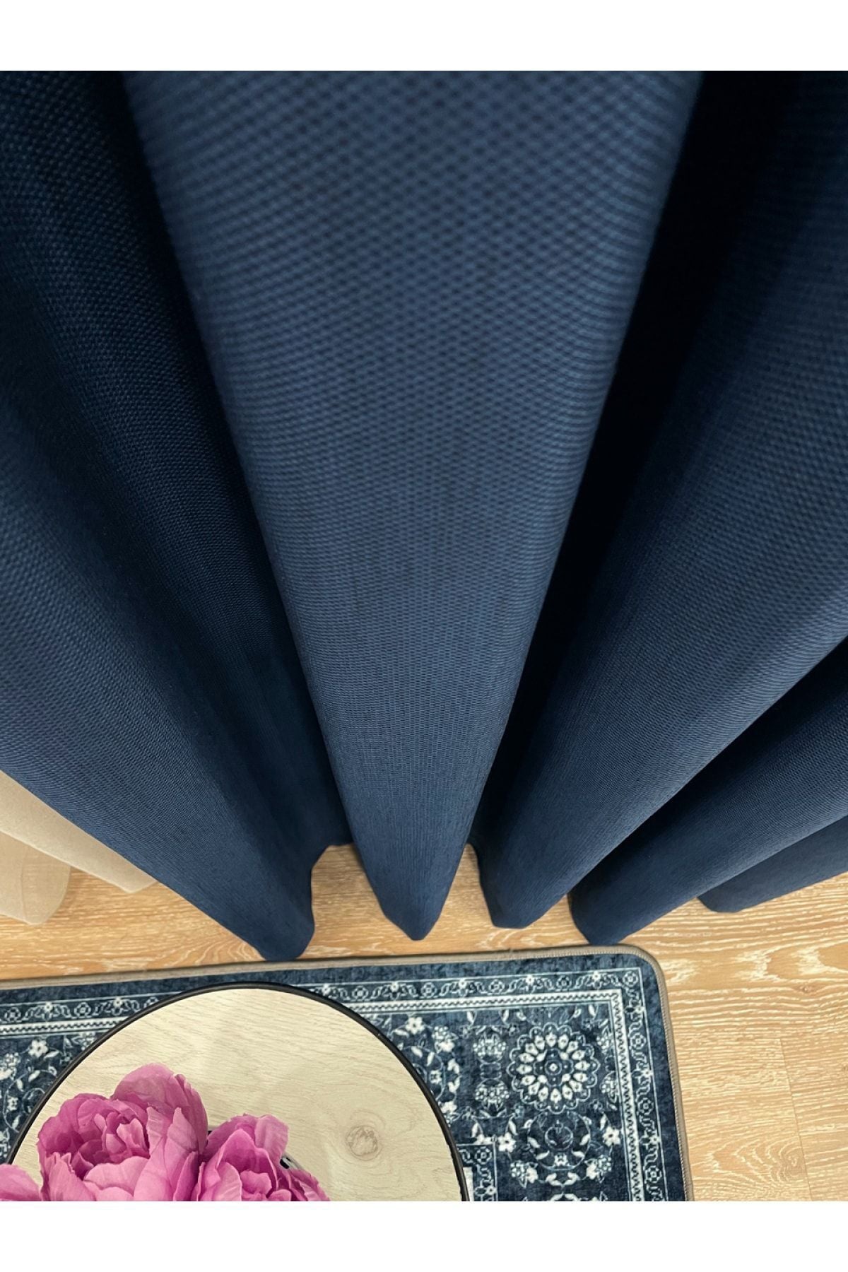 Jacquard Pattern on Blackout 1/2.50 Standard Pleated Blackout Curtain Dark Gray - Smoke