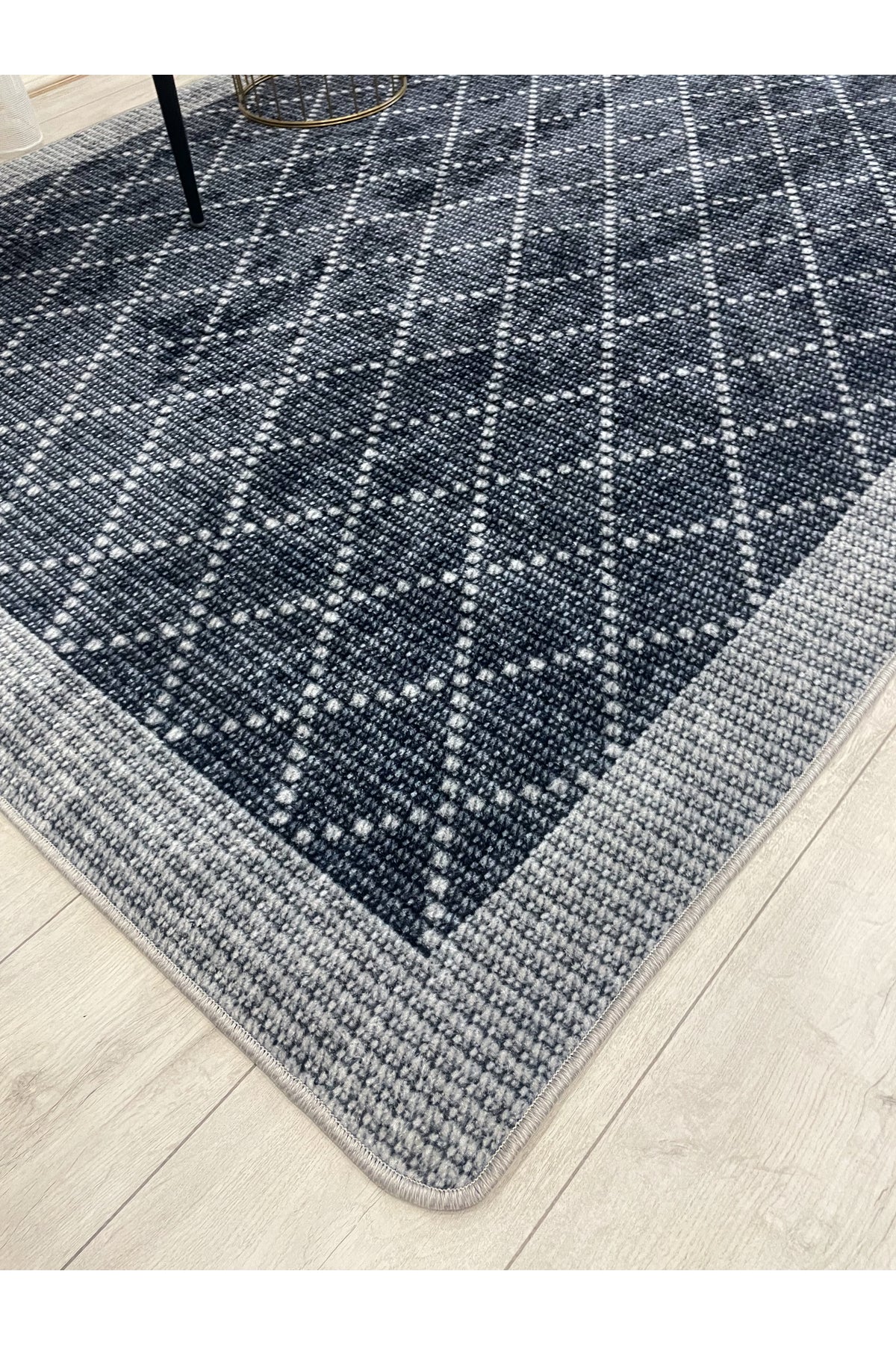 GREEN-BROWN Jute Sisal Look Bordered Non-Slip Base Runner Rug