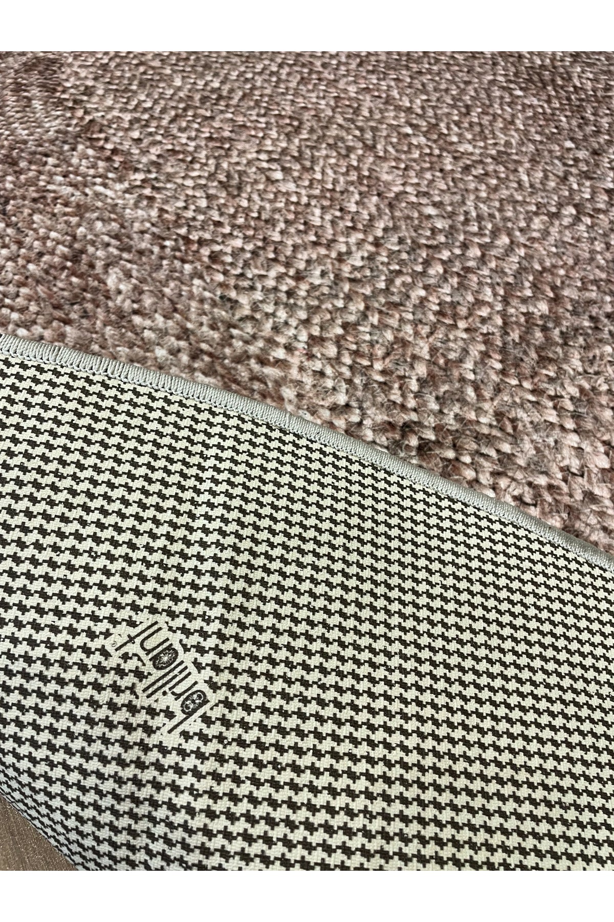 Jute Sisal Look 3D Colorful Latex Leather Base Rug