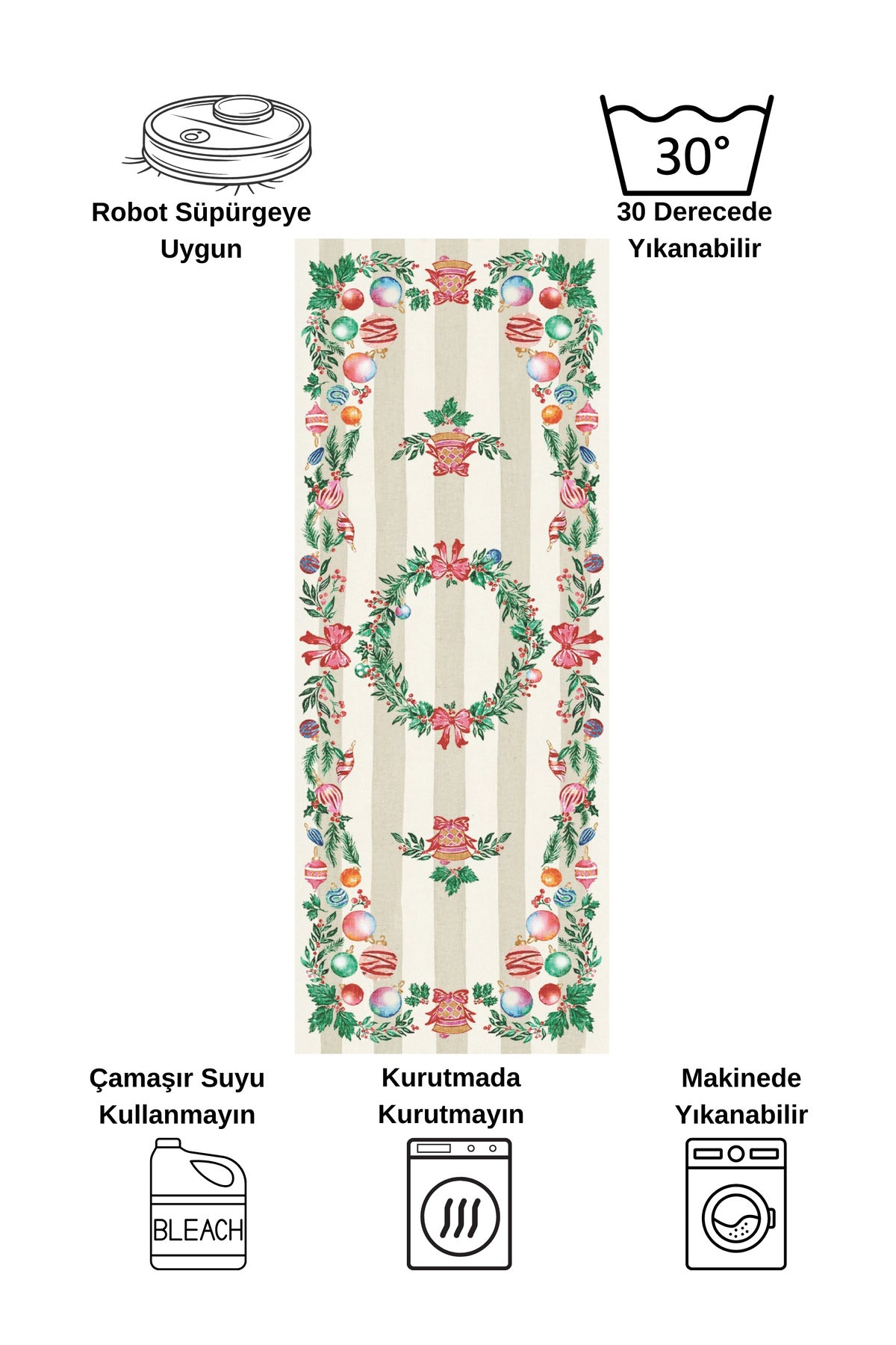 Stone Color - New Year Concept Holiday Kitchen Entryway Rug