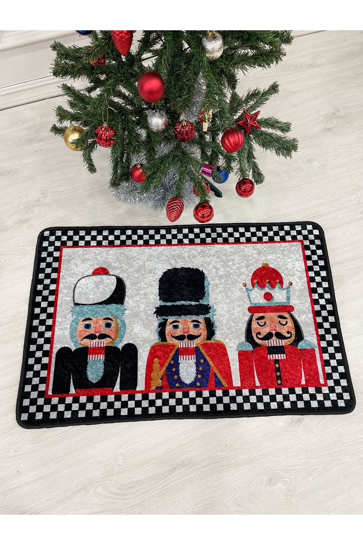 Lead Soldier Detailed Decorative Christmas Doormat Size 60x90