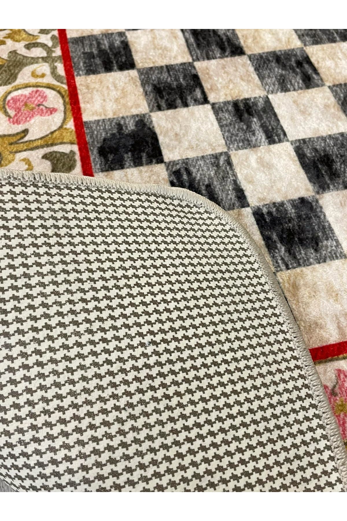 Pink - Mackenzie Style Checkered Kitchen Entryway Runner Rug