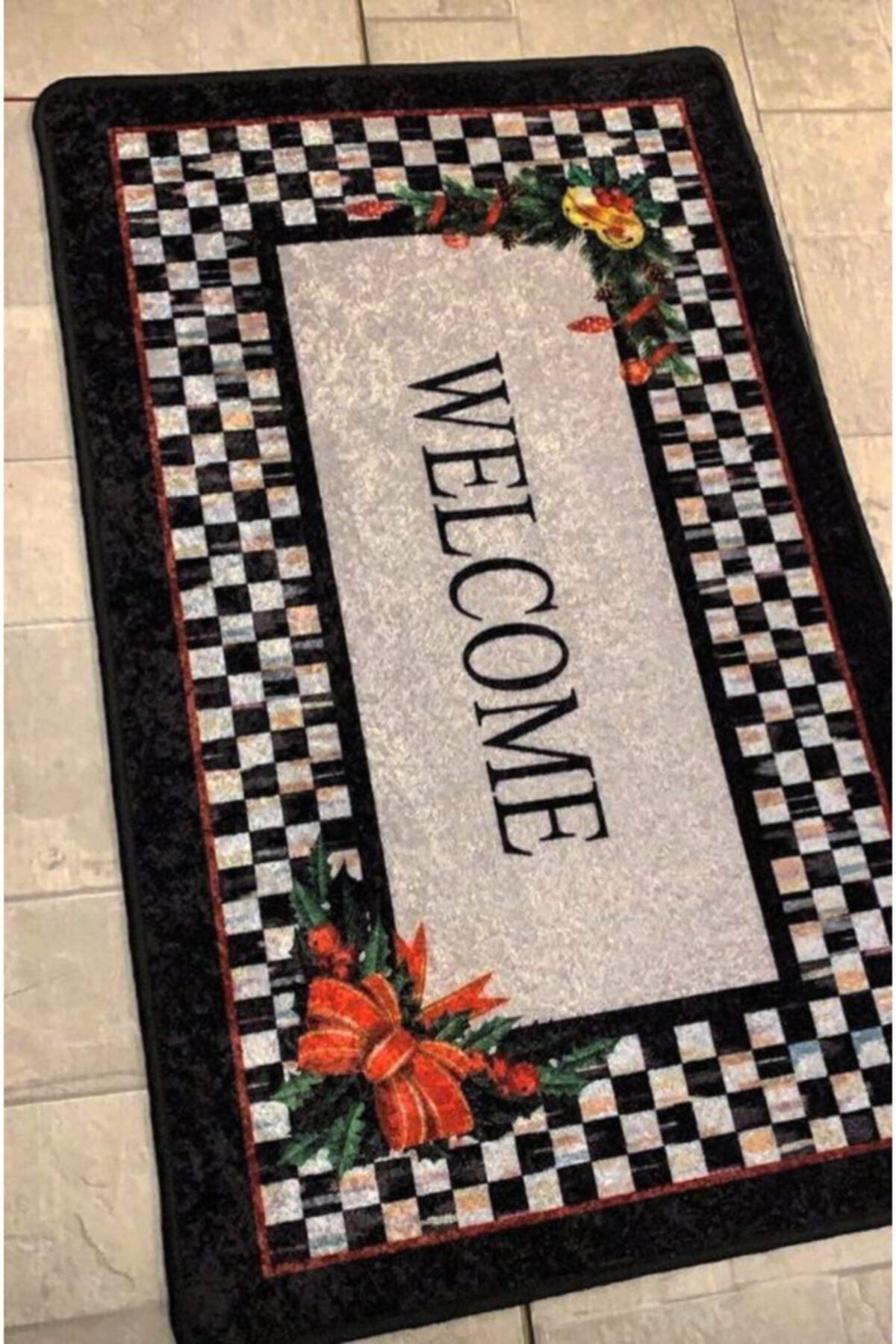 Welcome Latex Base Waterproof Fringeless Doormat