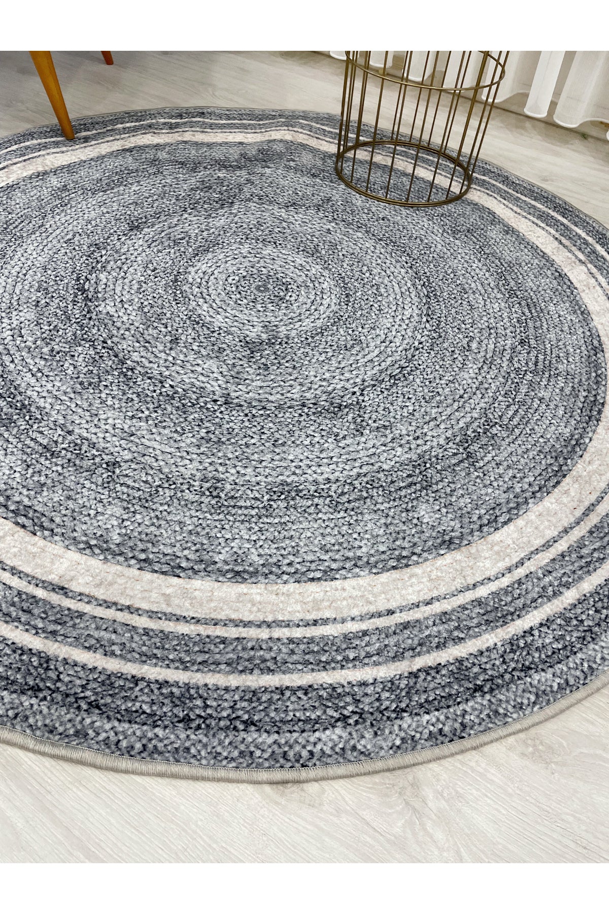 Jason Wicker Jute-Look Latex Non-Slip Fringeless Rug