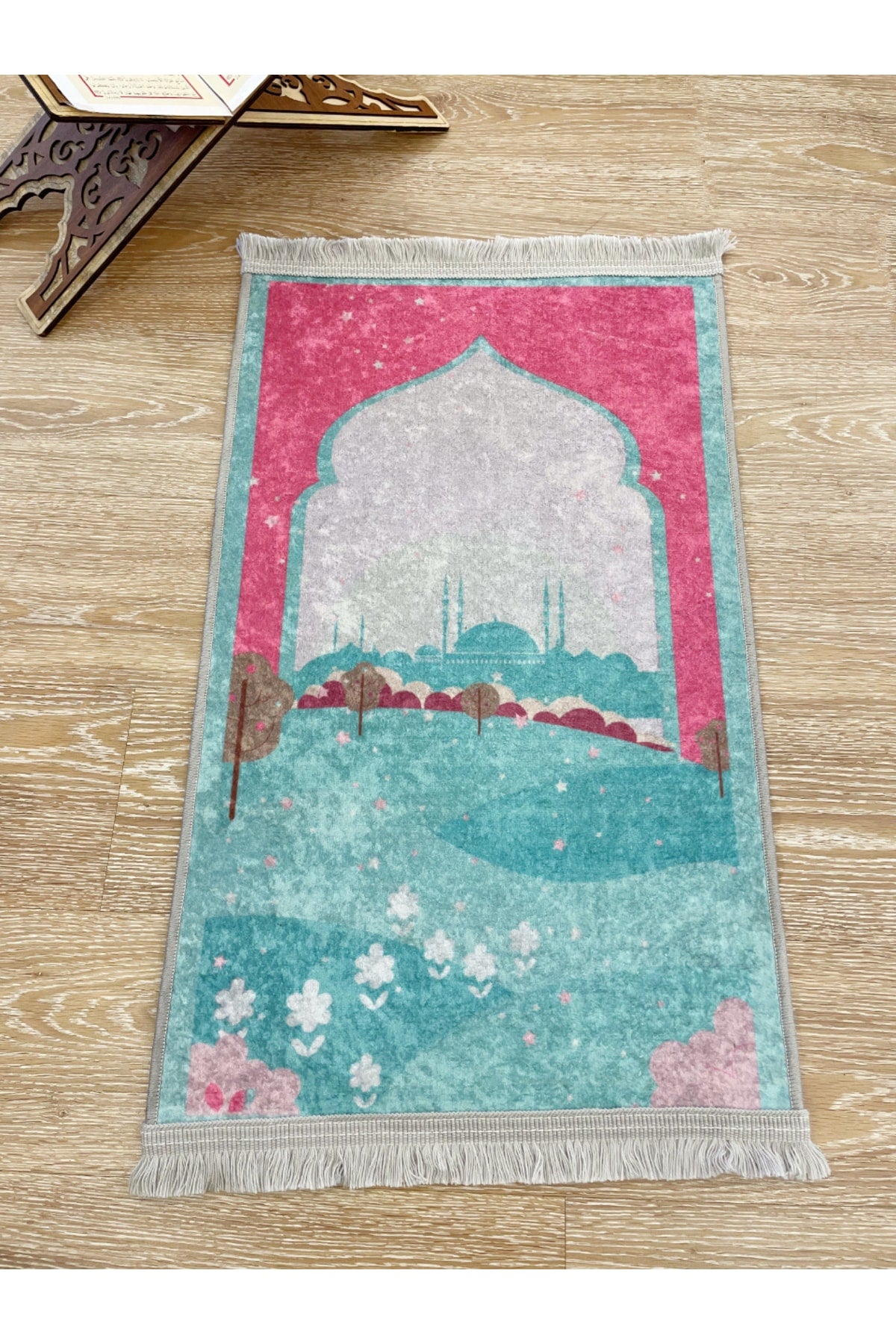 Children's Prayer Rug Pink