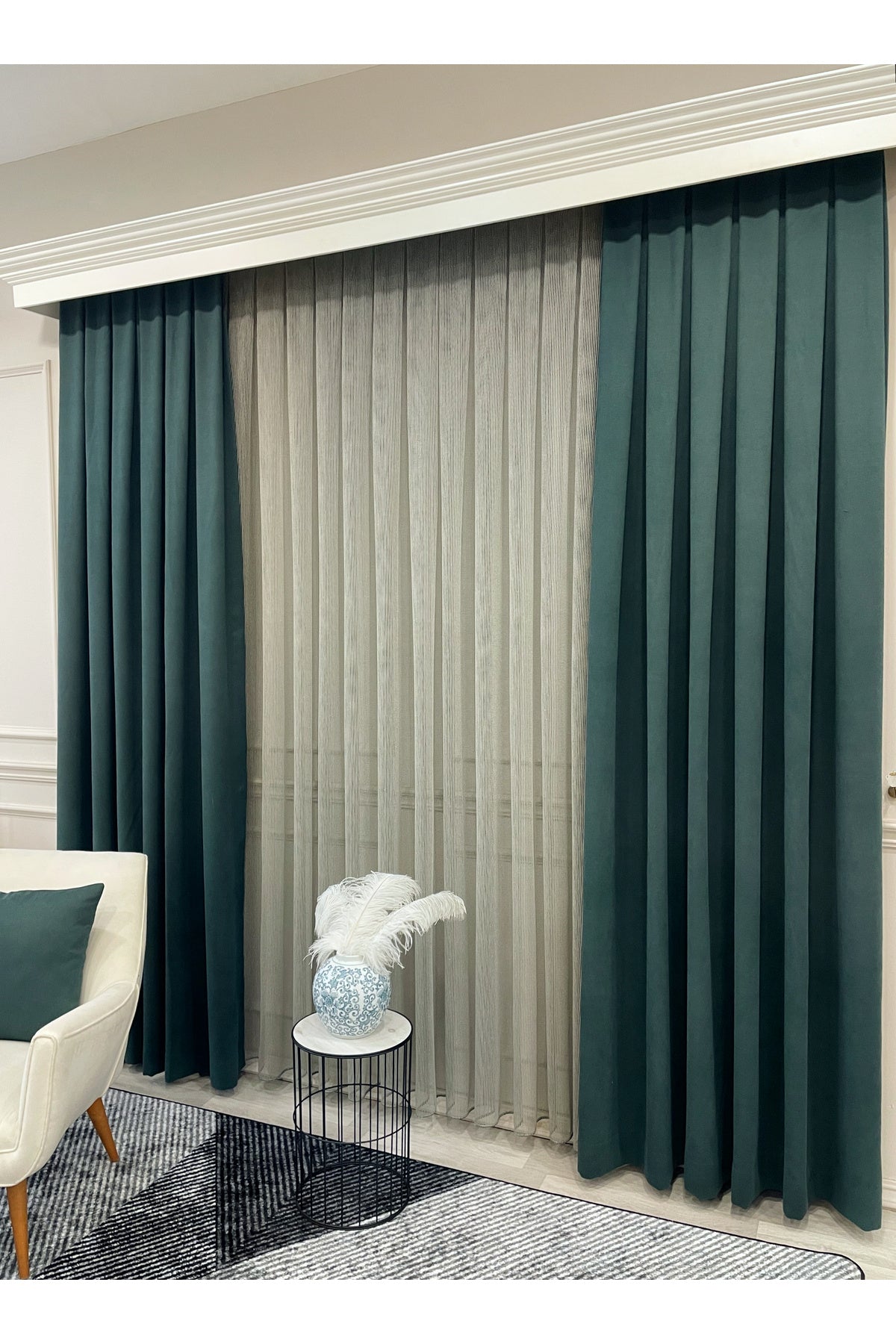 CAMEL Color 1/3 DENSE PLEAT Honeycomb Weave Soft Panama Blackout Curtain