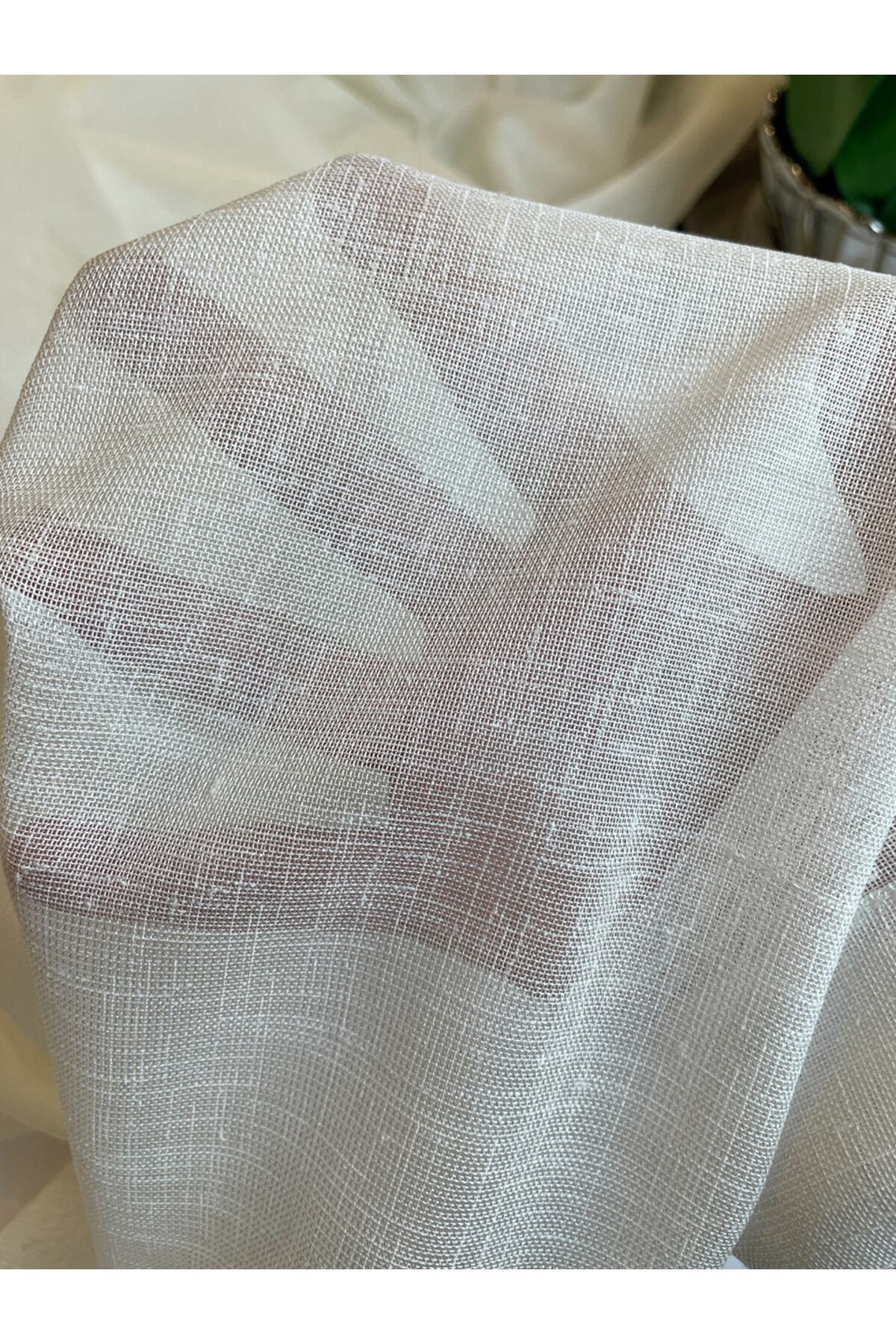Natural Linen Sheer Curtain 1/2.50 Pleat - Ecru