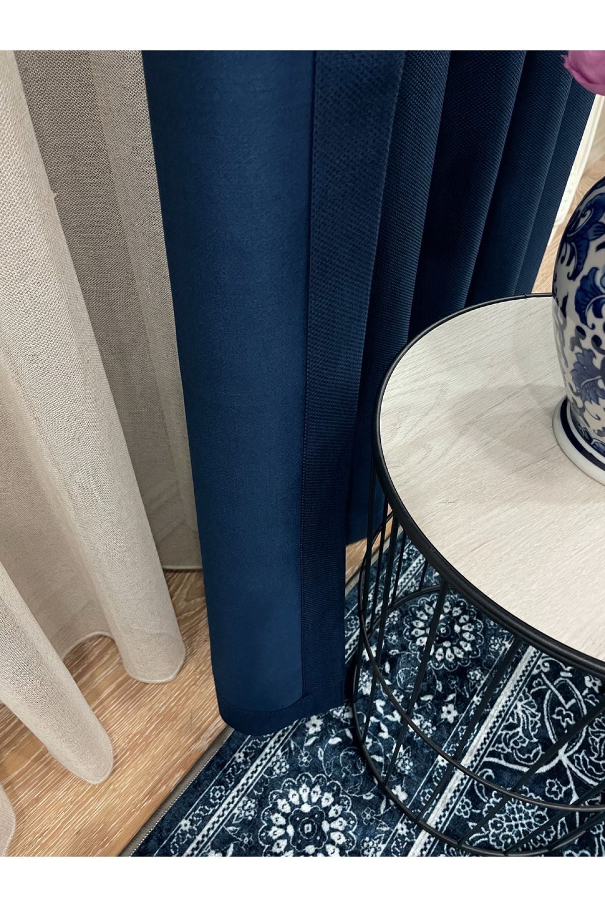 Jacquard Pattern on Blackout 1/2.50 Standard Pleated Blackout Curtain Dark Gray - Smoke