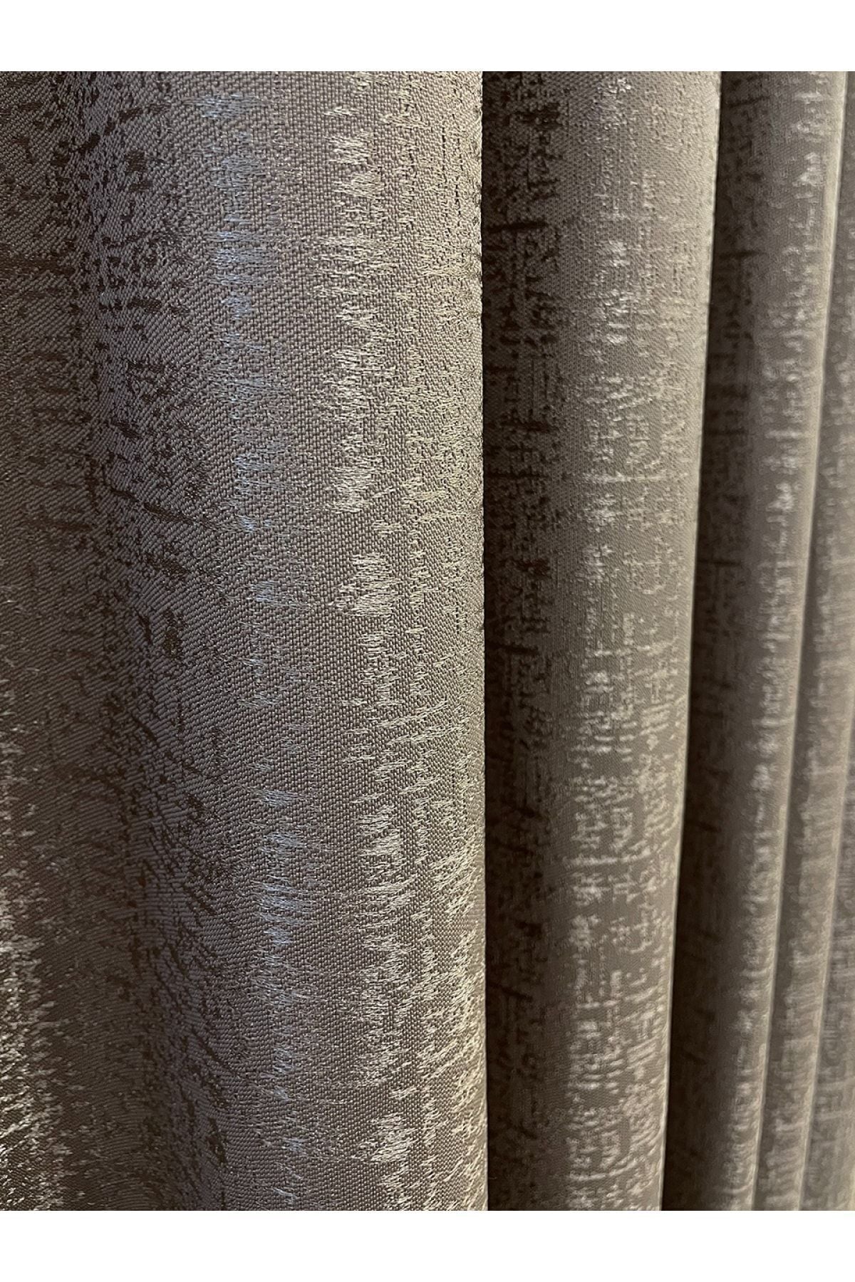 Dark Green - Jacquard Self-Patterned 1/2.5 Pleated Blackout Curtain