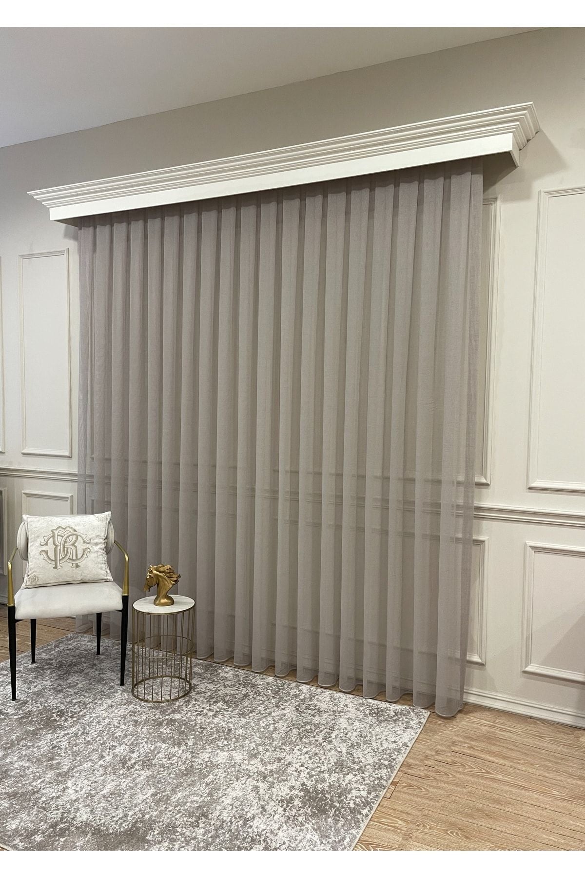 Linen-Look 1/2.5 Regular Pleated - Ecru Cream Sheer Curtain