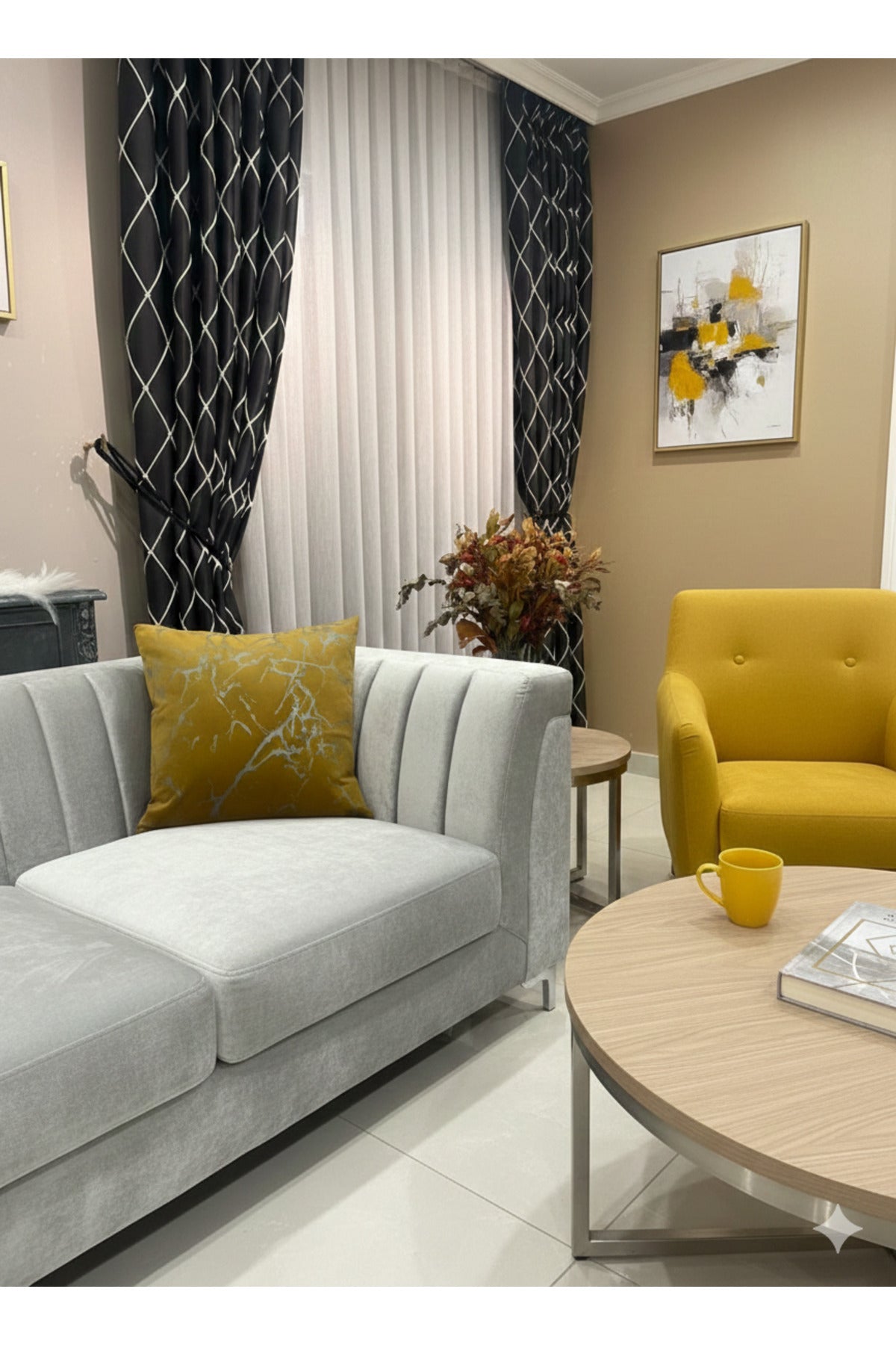 Set of 2 Velvet Throw Pillow Covers Ecru-Silver Foil (45X45)