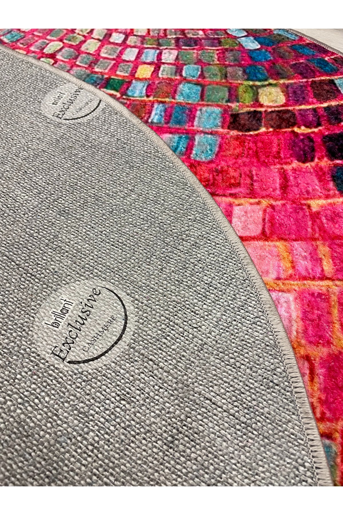 Pink Disco Ball Shaped Round Latex Base Rug