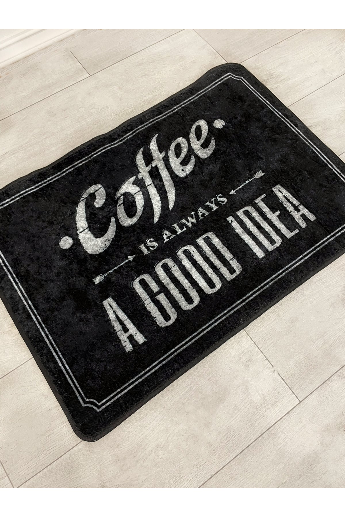 Coffee Print Latex Non-Slip Base Doormat Entryway Mat (60x90)