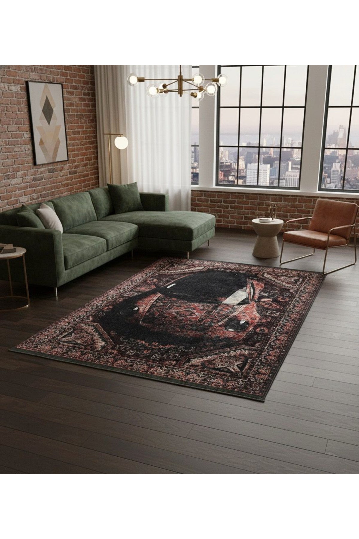 Vintage Car Pattern Latex Base Rug