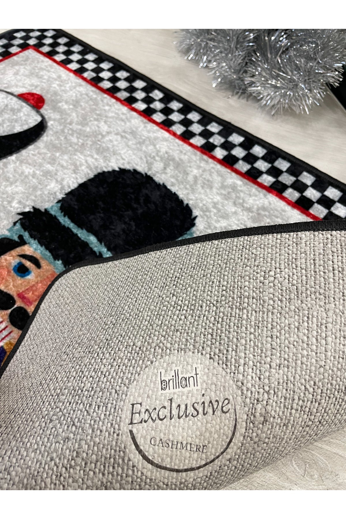 Lead Soldier Detailed Decorative Christmas Doormat Size 60x90