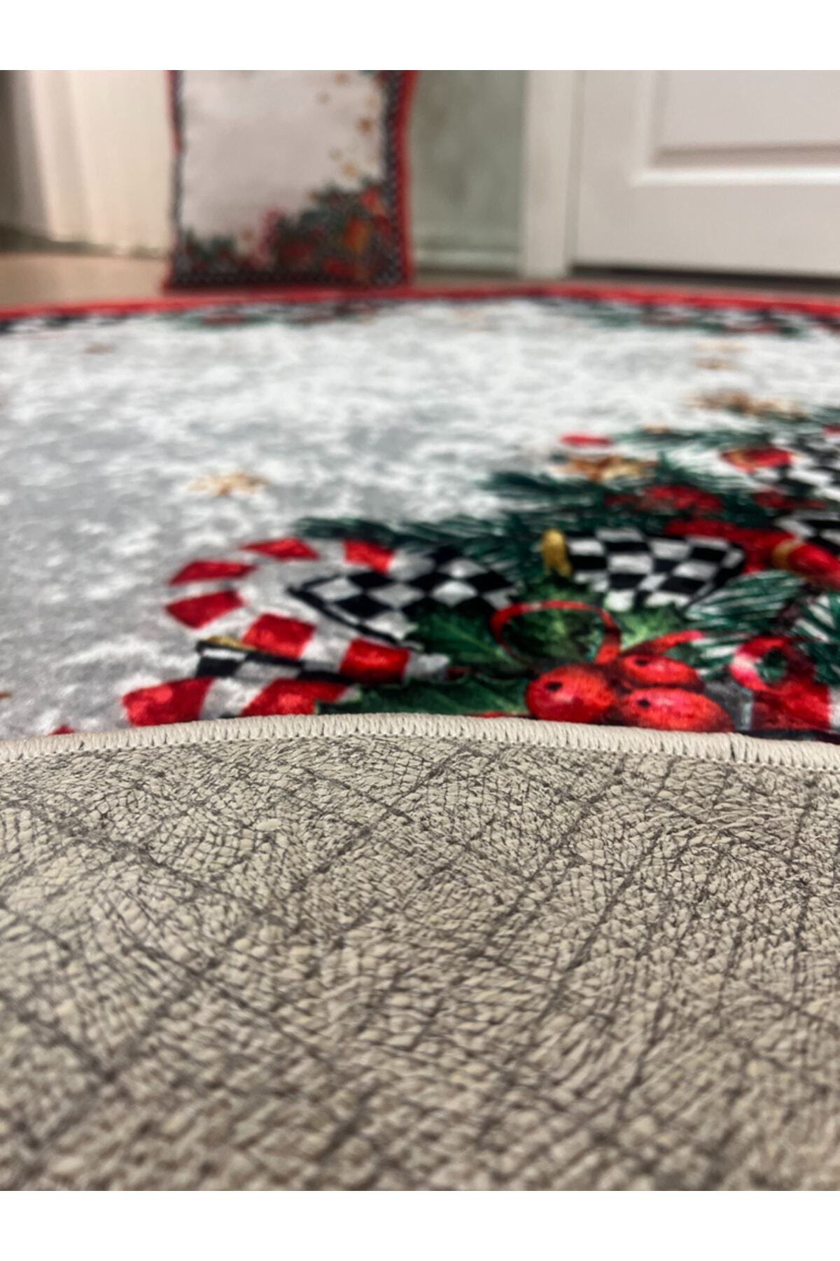 Christmas-Themed Red Christmas Tree Skirt Rug