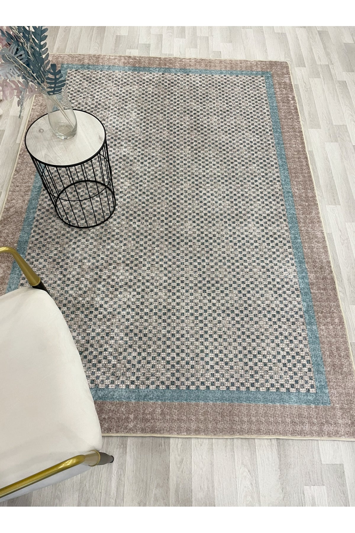 GRAY Jute Sisal-Look Bordered Non-Slip Base Runner Kitchen Rug