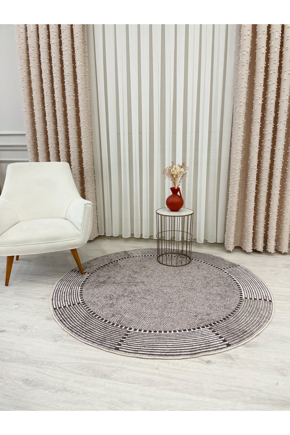 GRAY-BLACK Jute Sisal Look Non-Slip Base Runner Rug