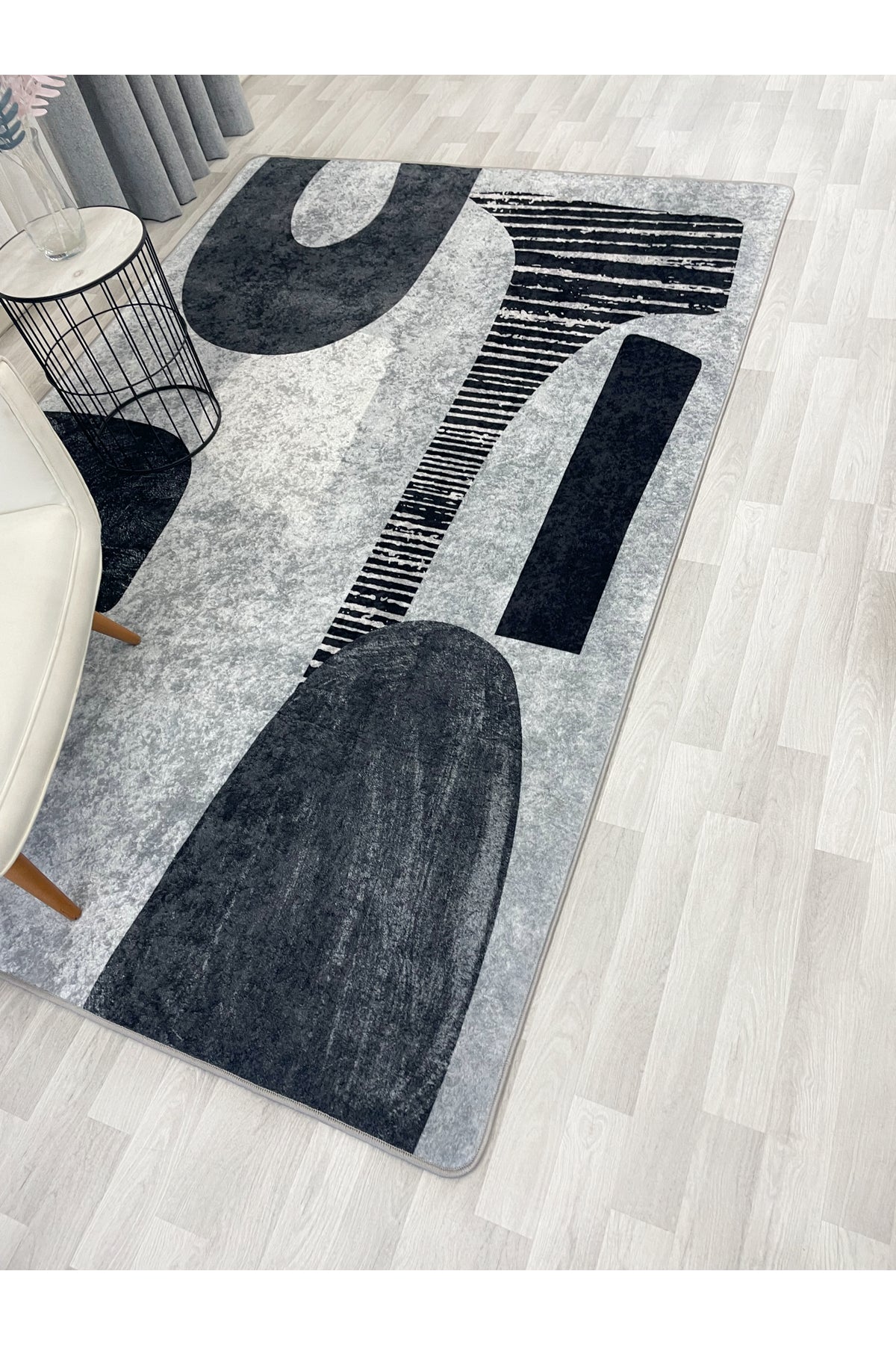 Gray Abstract-Look Modern Rug