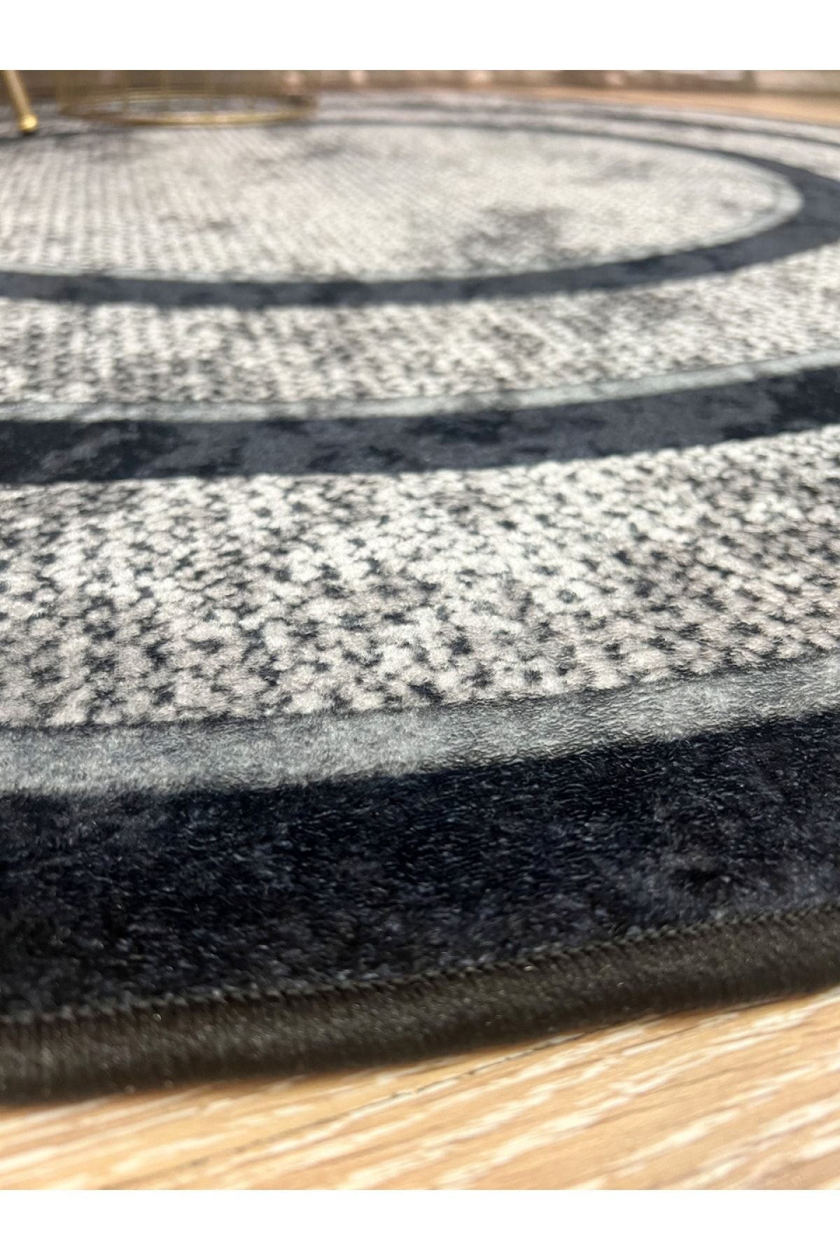 Jute Sisal Bordered Look Decorative Rug - Brown - Black