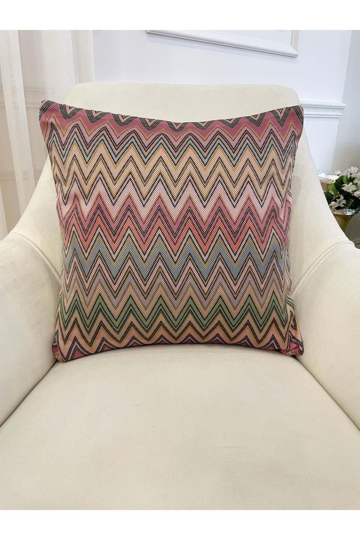 Zigzag Pattern Colorful Cushion Cover 45x45