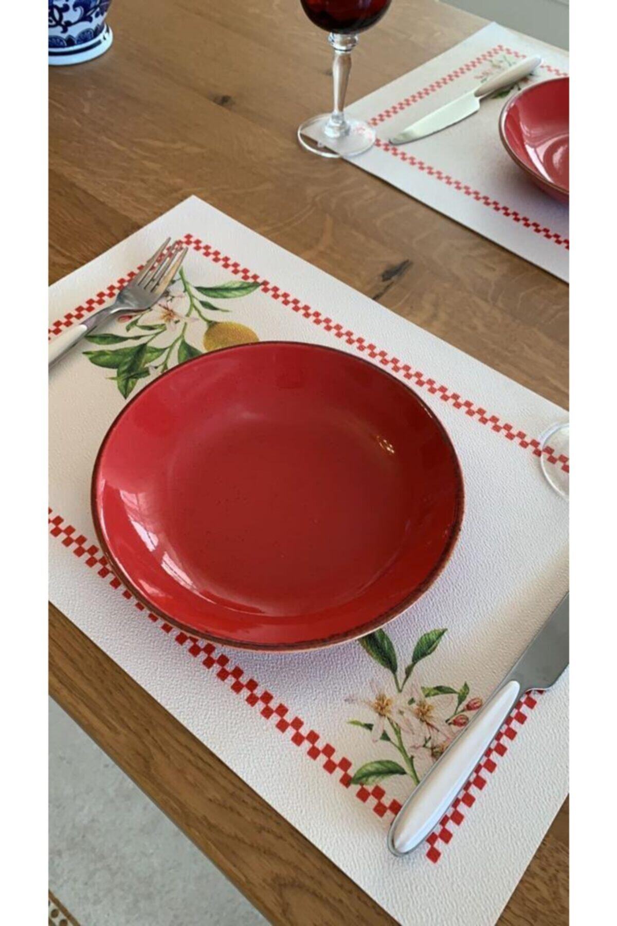6'lı Limon Motif Amerikan Servis Takımı