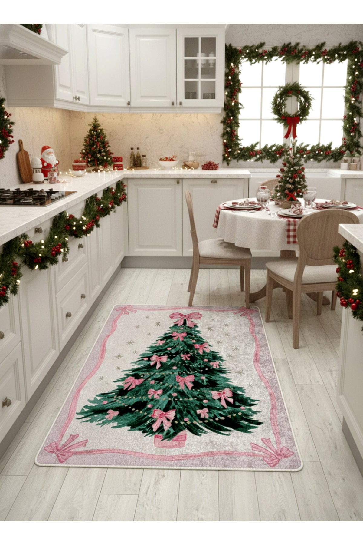 Pink - New Year Concept Christmas Rug
