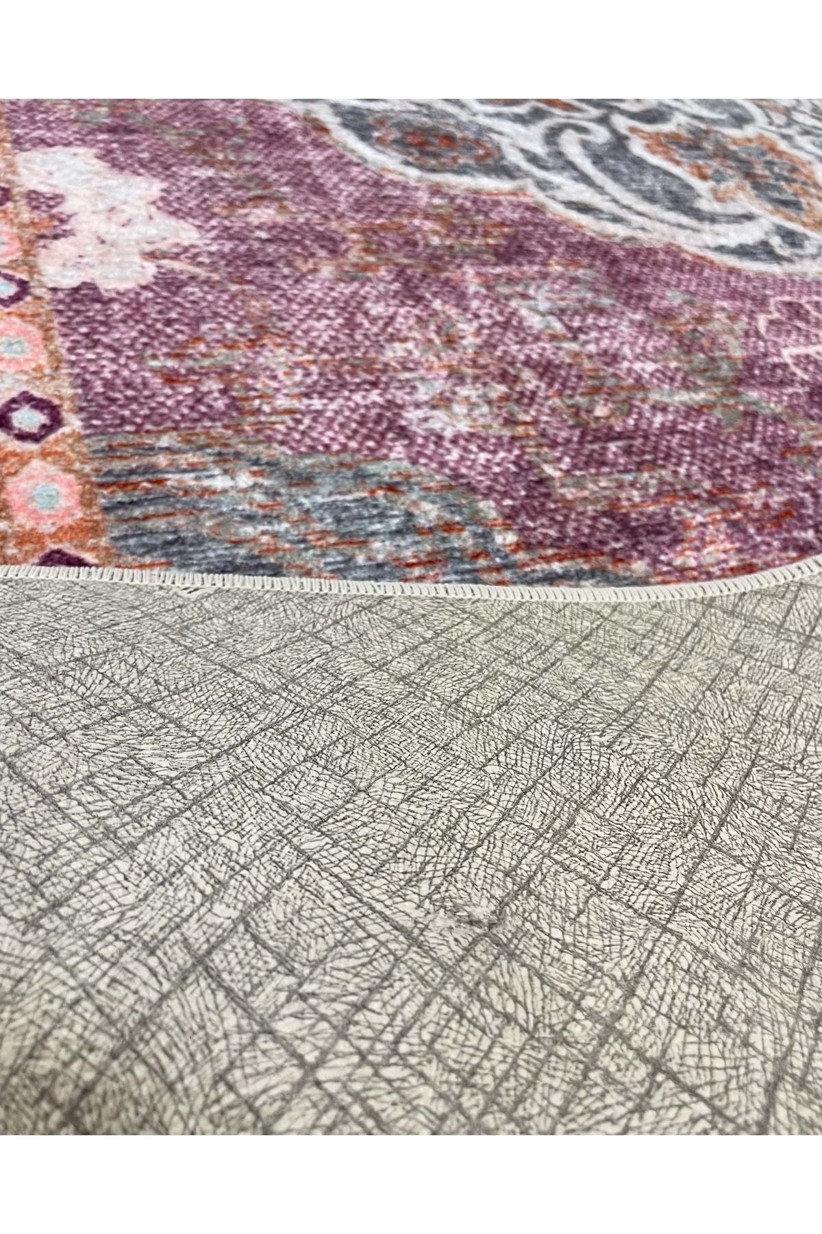 Vintage-Look Classic Salon Rug - Gray-Teal