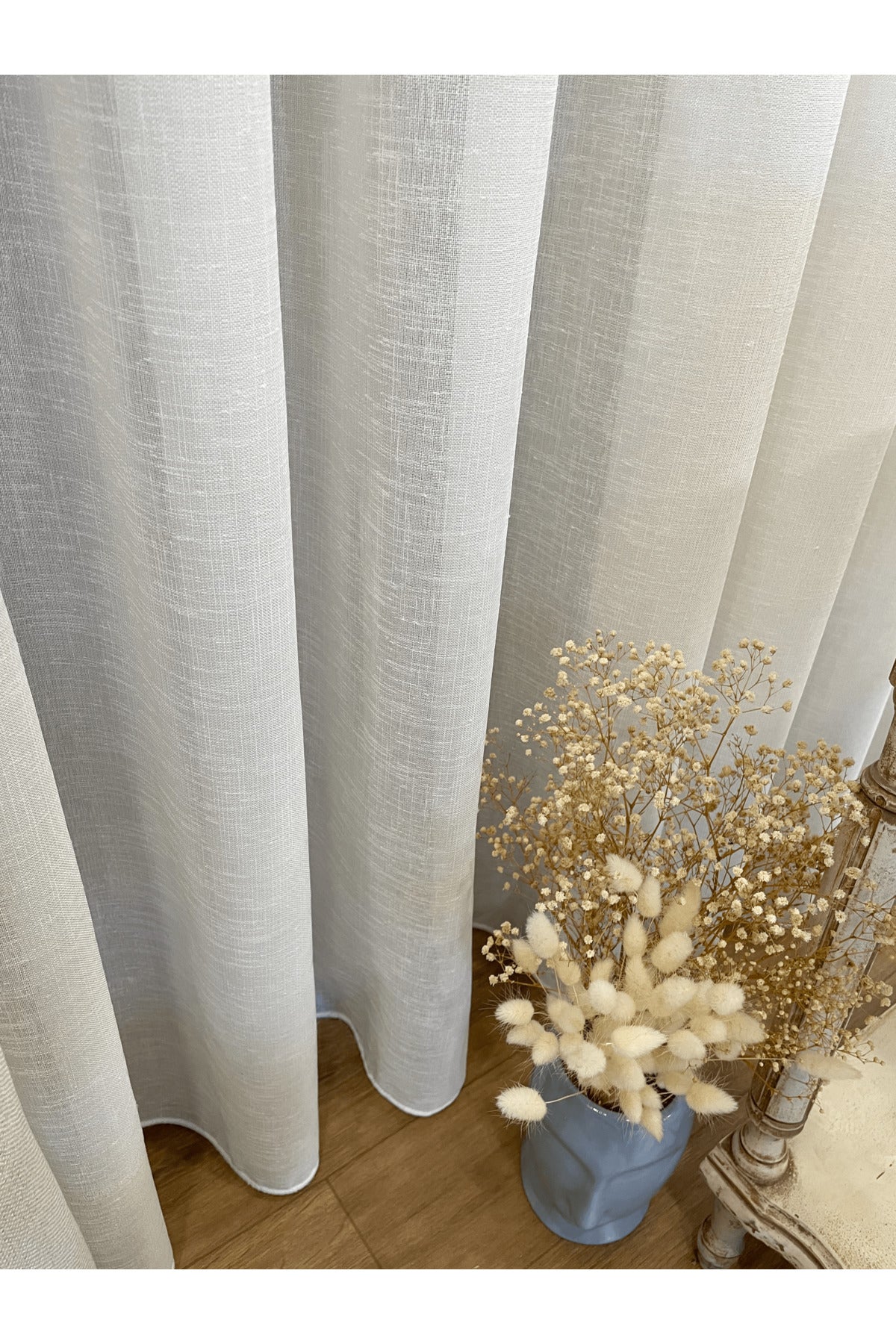 Modern Shantung 1/2.5 Pleat - Ecru Sheer Curtain