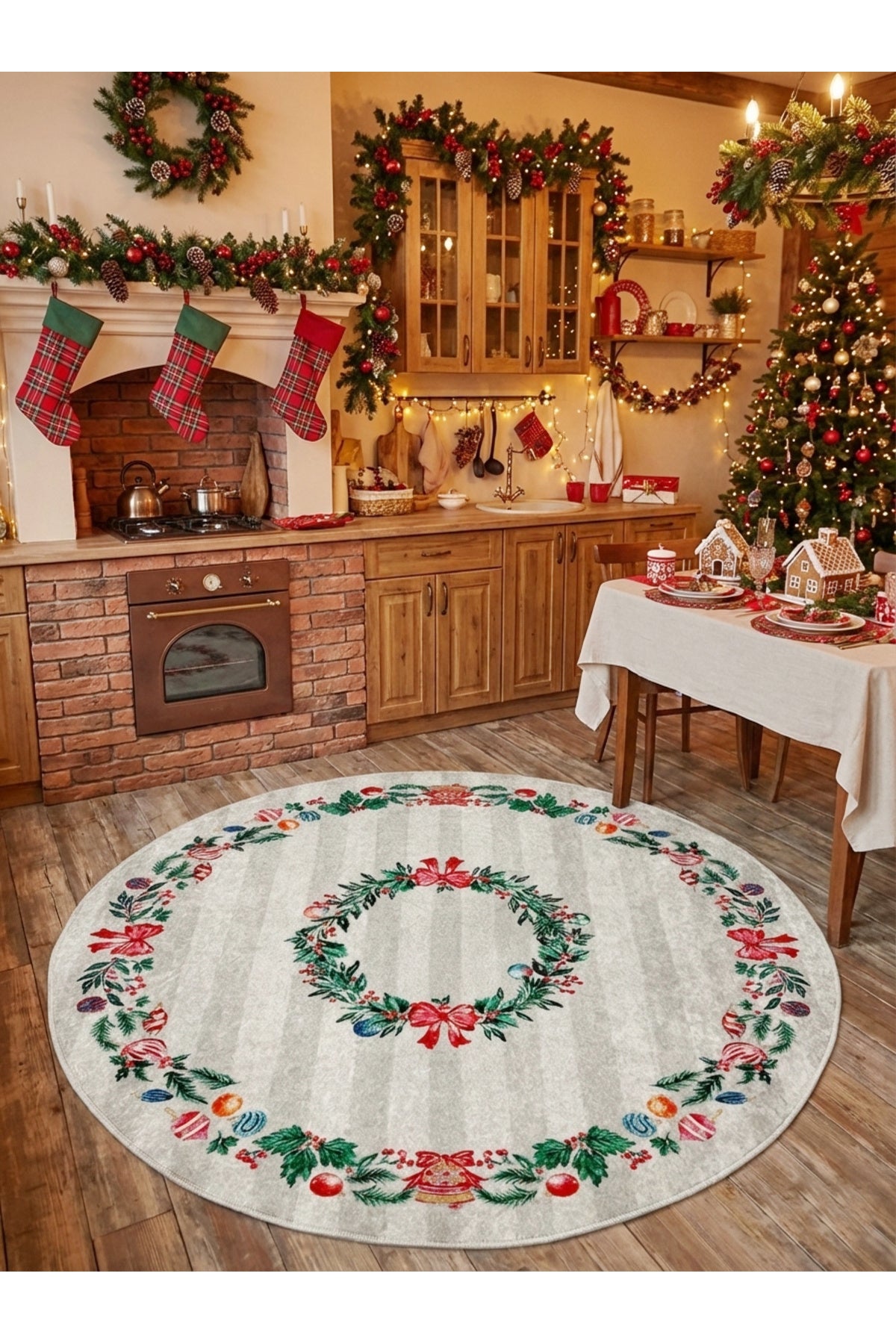 Stone Color - New Year Concept Holiday Kitchen Entryway Rug